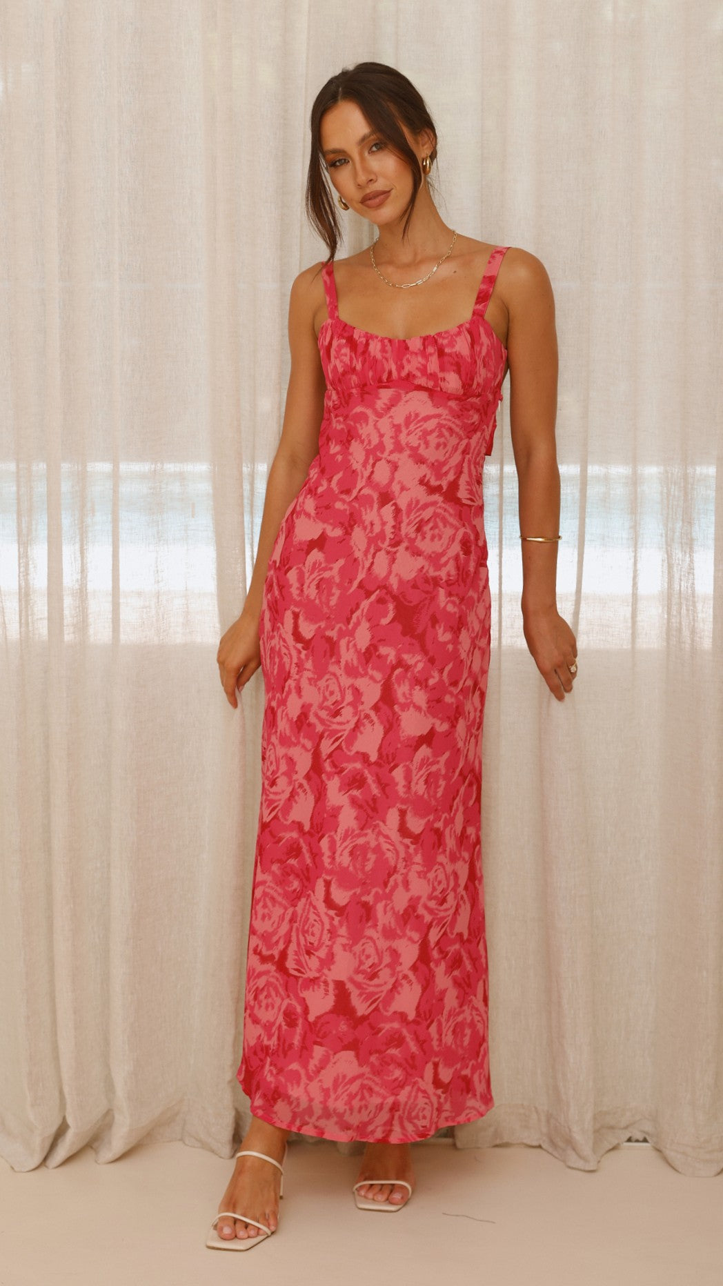 Margo Midi Dress - Pink Floral - Billy J
