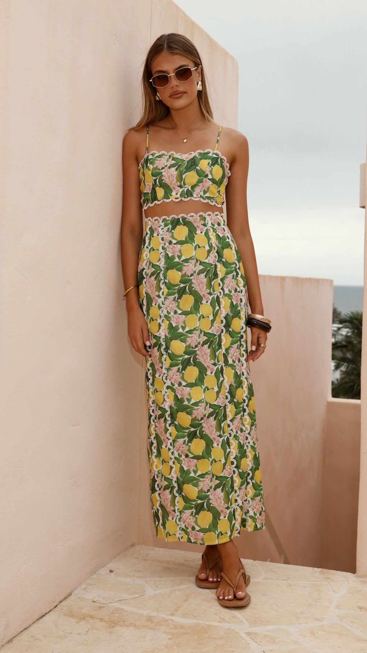 Nova Crop Top - Lemon Print - Billy J