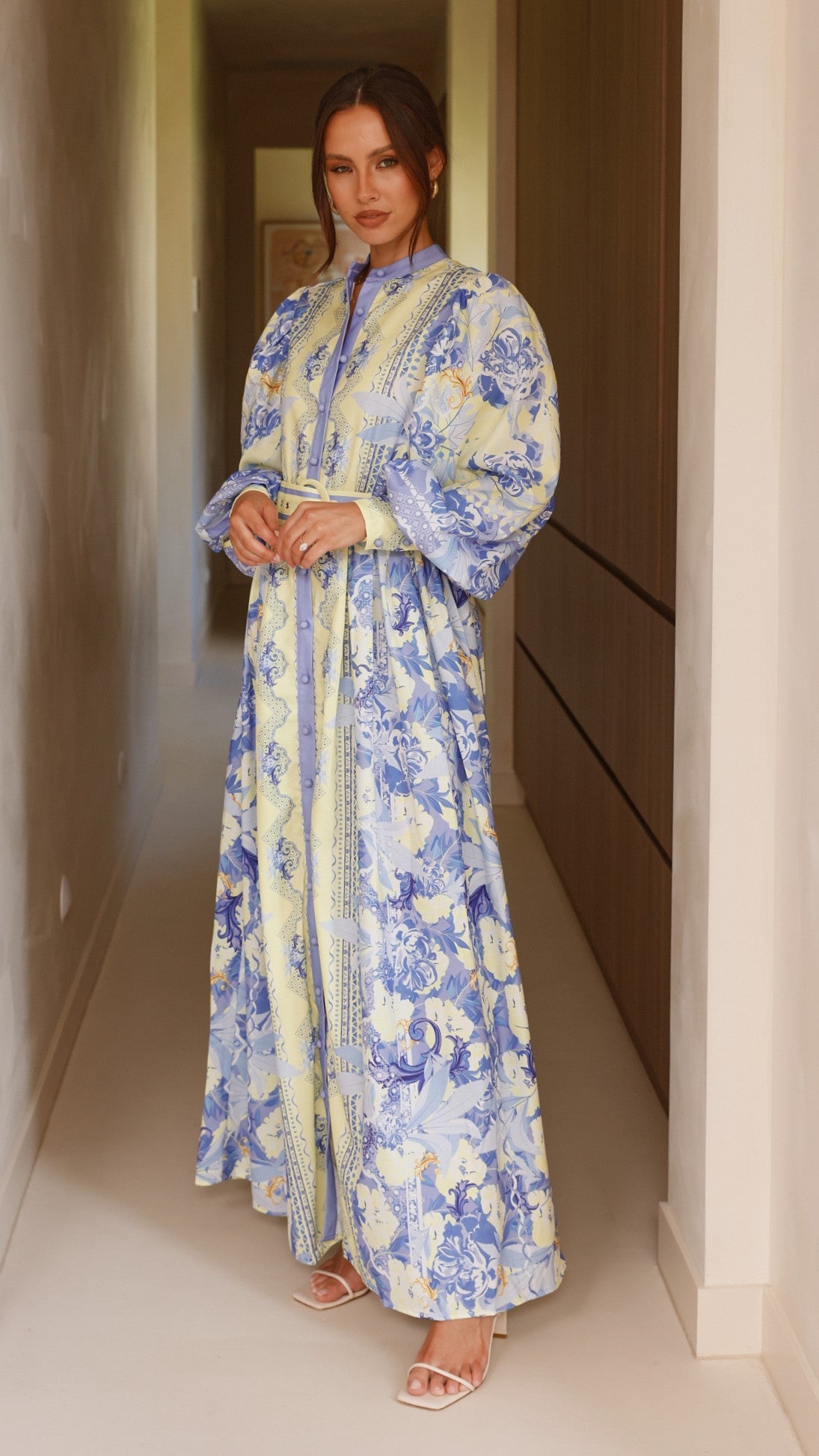 Kalliope Maxi Dress - Blue/Yellow - Billy J