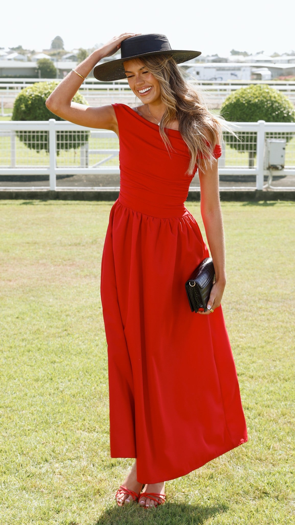 Immy Midi Dress - Red - Billy J