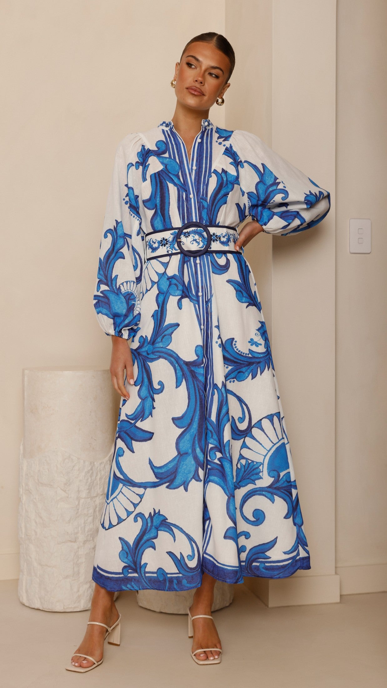 Carmal Long Sleeve Maxi Dress - Paradise - Billy J
