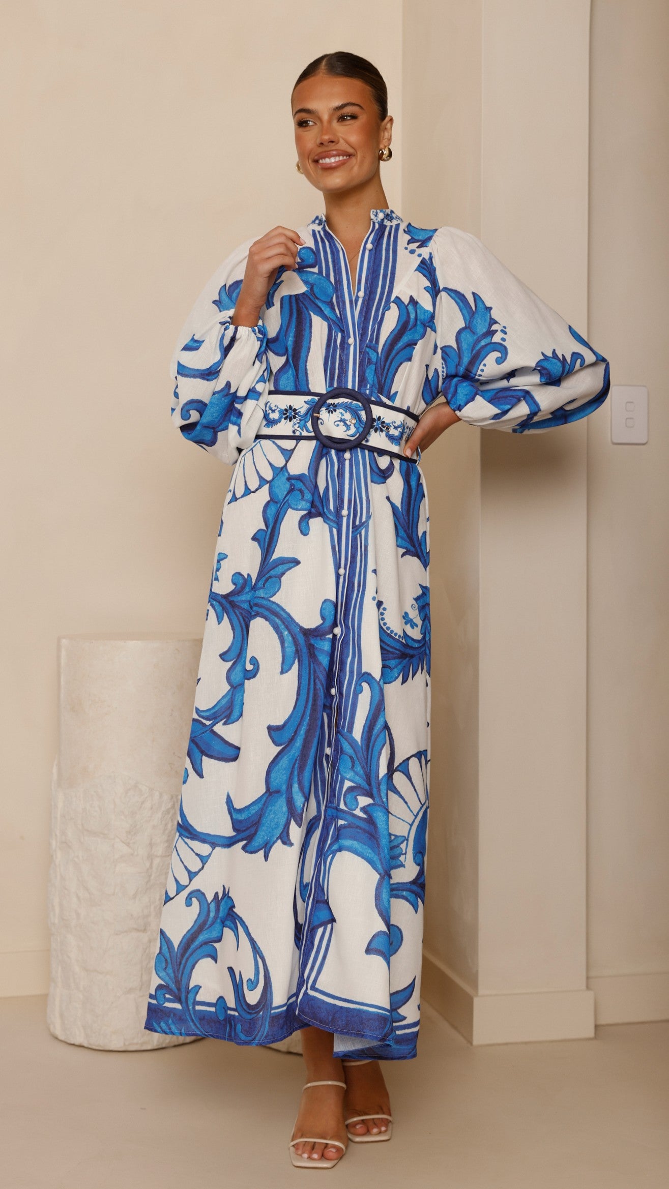 Carmal Long Sleeve Maxi Dress - Paradise - Billy J