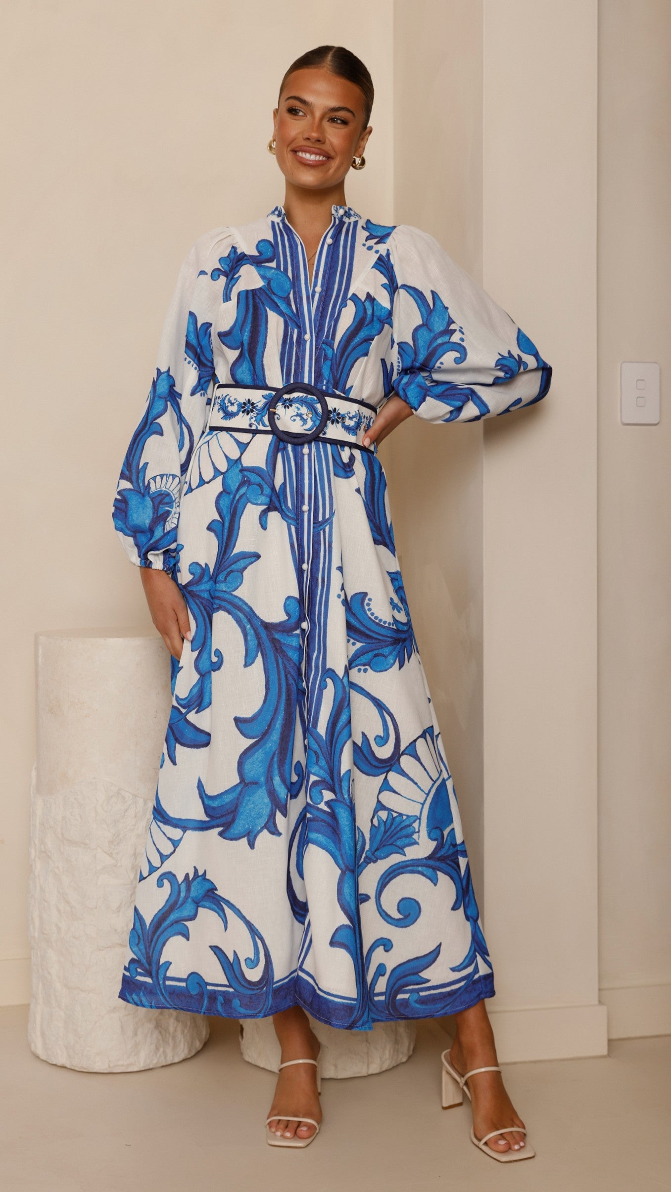 Carmal Long Sleeve Maxi Dress - Paradise - Billy J