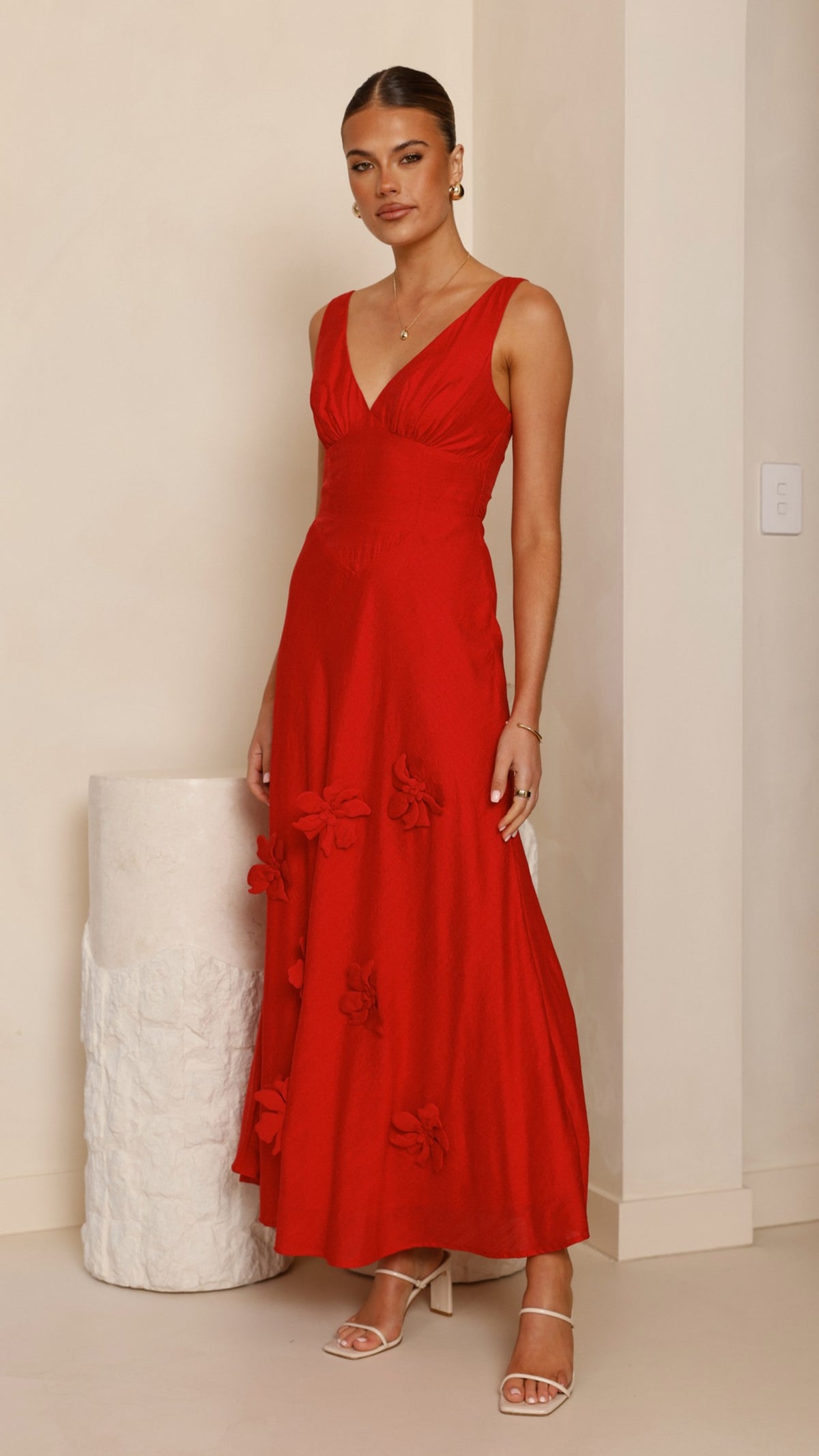 Lavara Maxi Dress - Red - Billy J