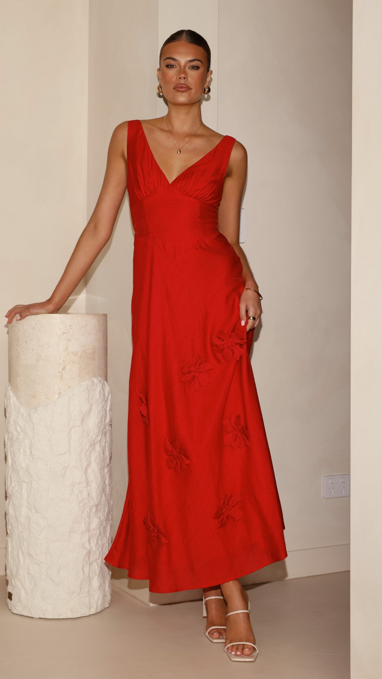 Lavara Maxi Dress - Red - Billy J