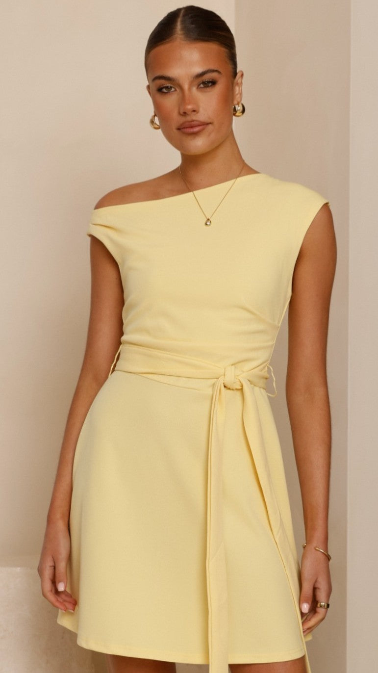 Gem Mini Dress - Yellow - Billy J