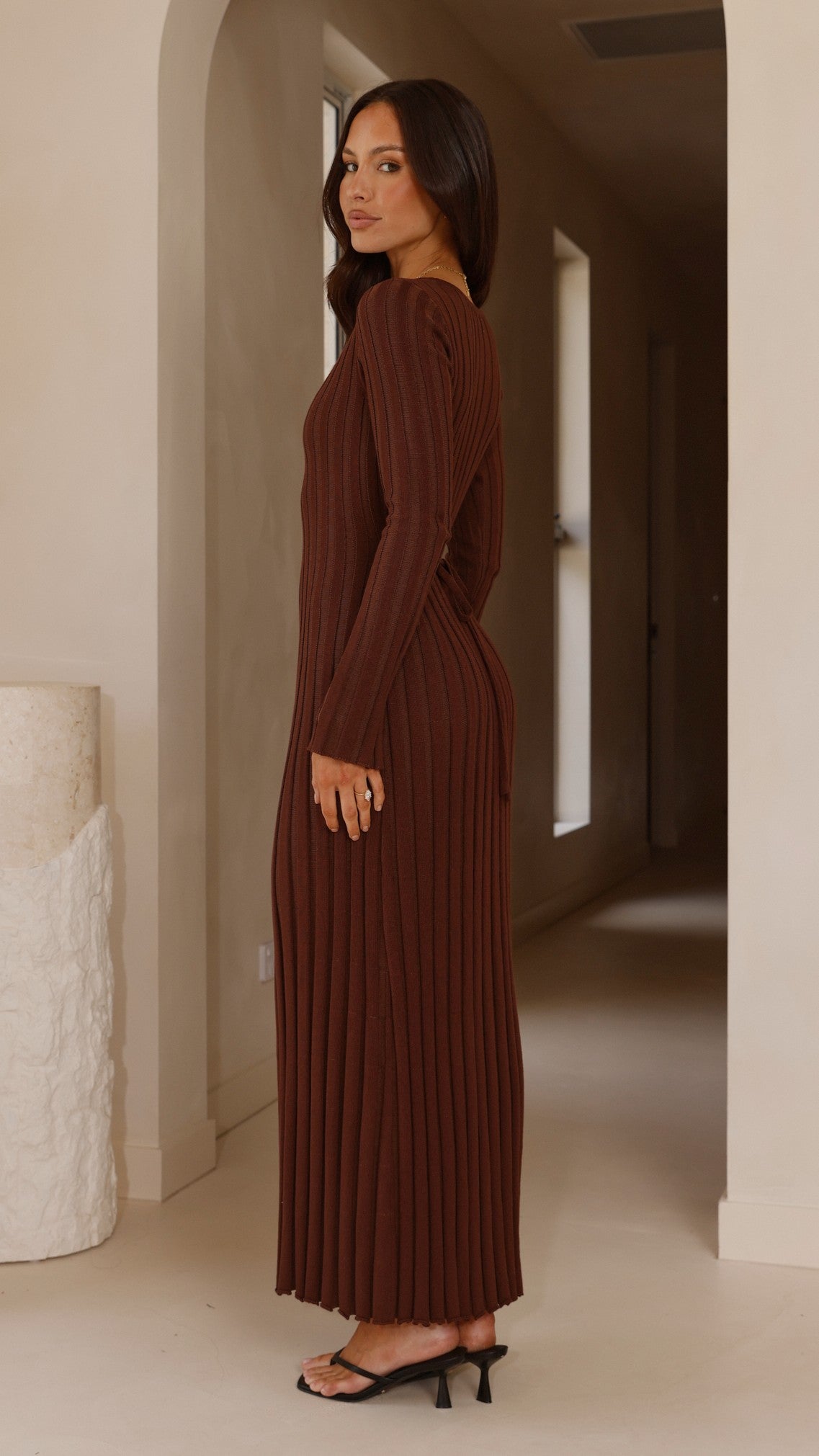 billy j long sleeve dress 4 / Navy