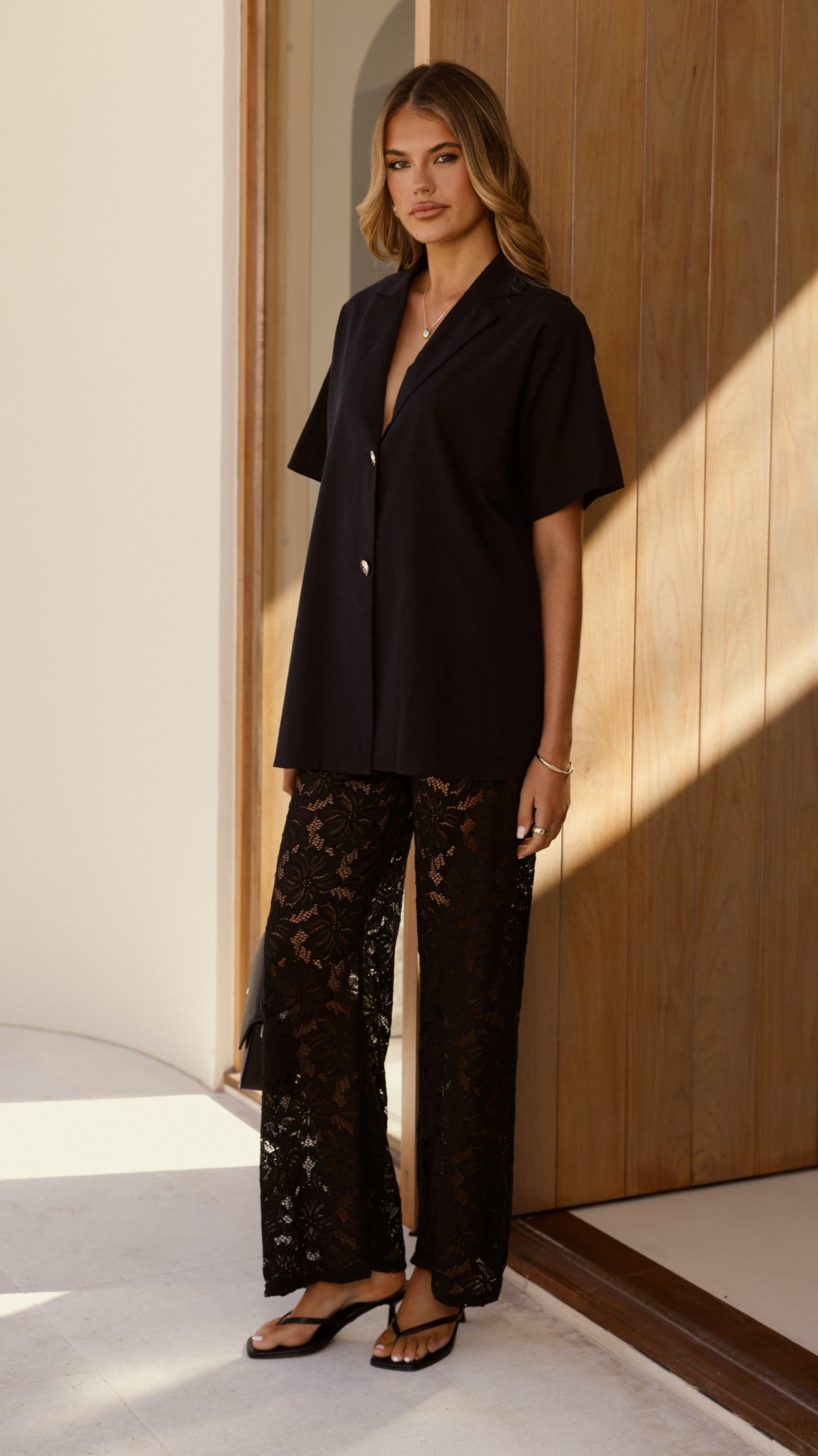 Azura Shirt And Pants Set - Black - Billy J