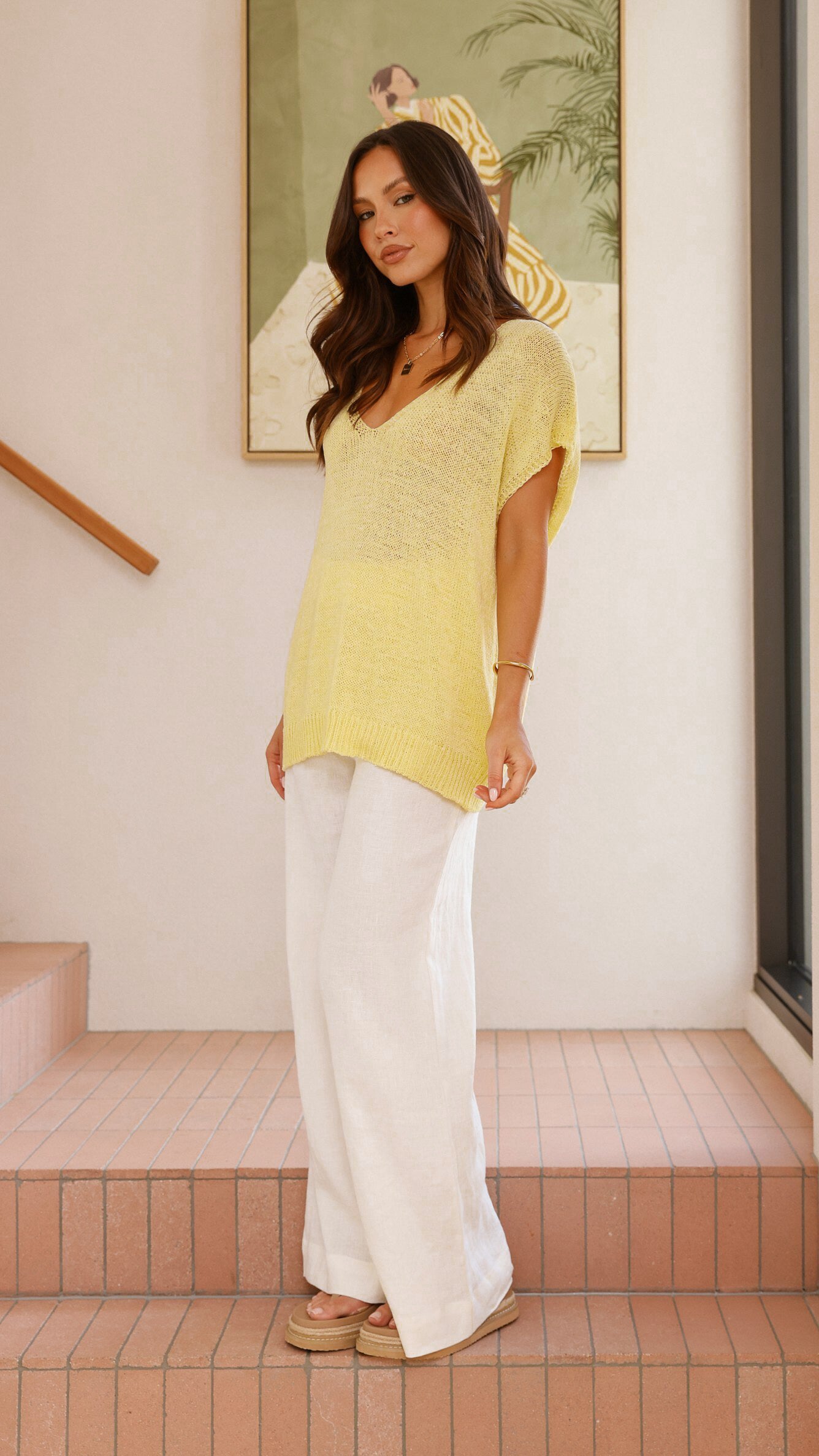 Stelaria Knit Top - Yellow - Billy J