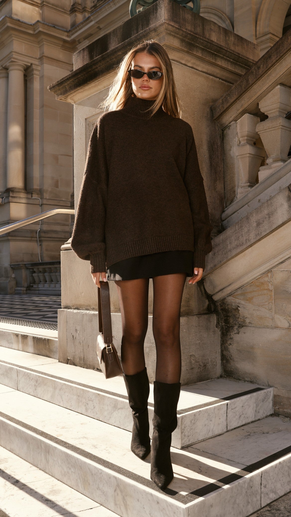 Harita Knitted Sweater - Chocolate - Billy J