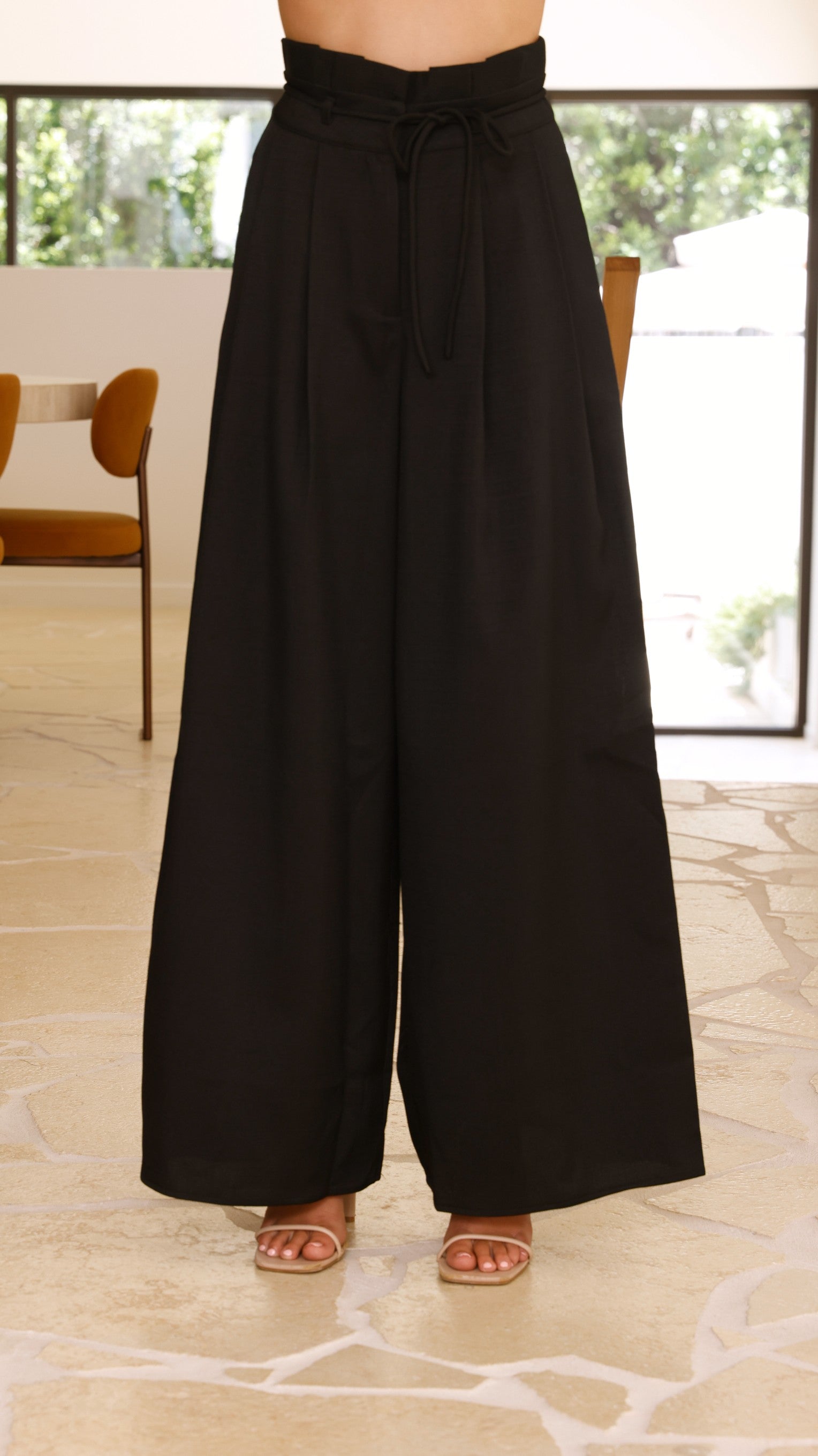 Melinda High Waist Pants - Black - Billy J