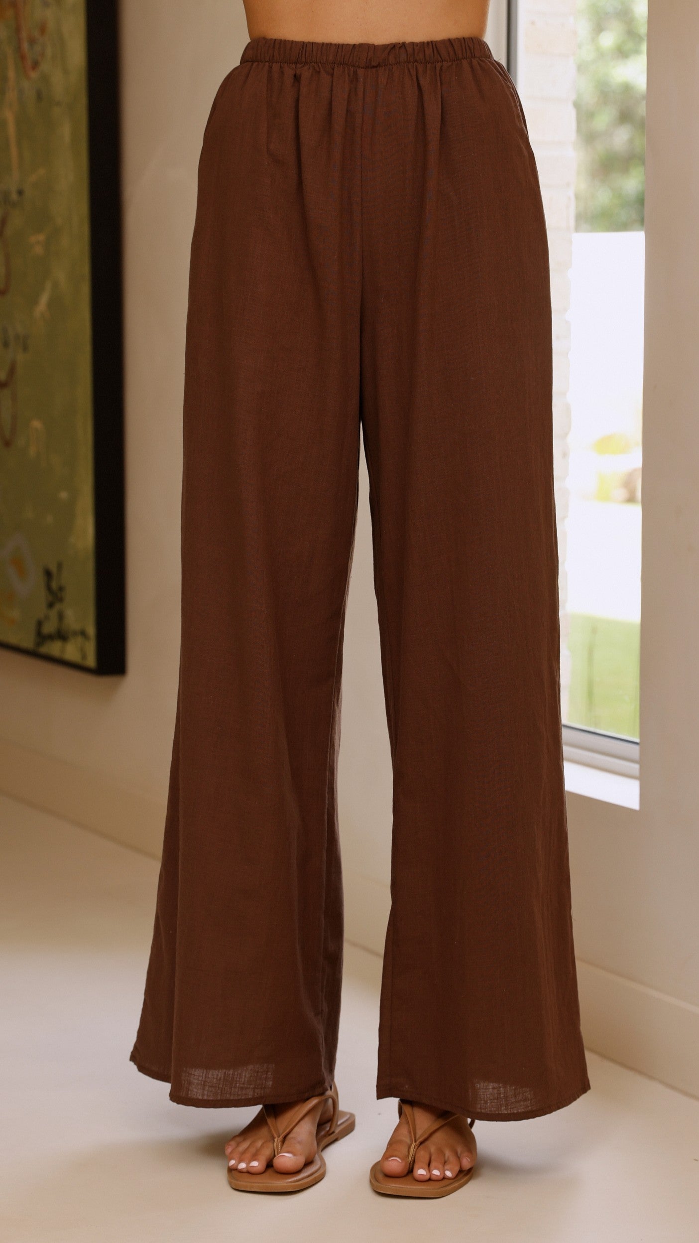 Kailani Strapless Top and Pants Set - Chocolate - Billy J