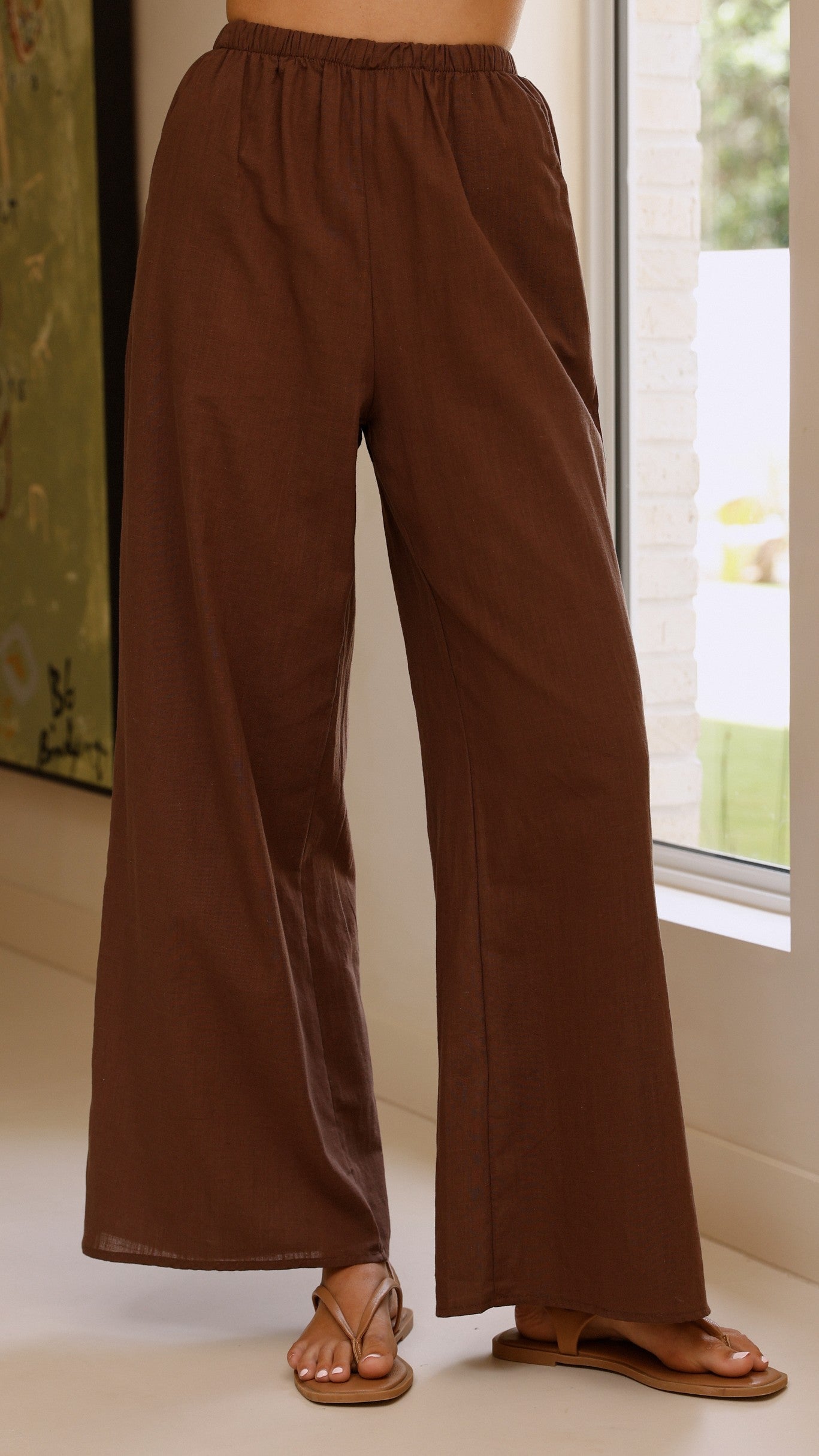 Kailani Strapless Top and Pants Set - Chocolate - Billy J
