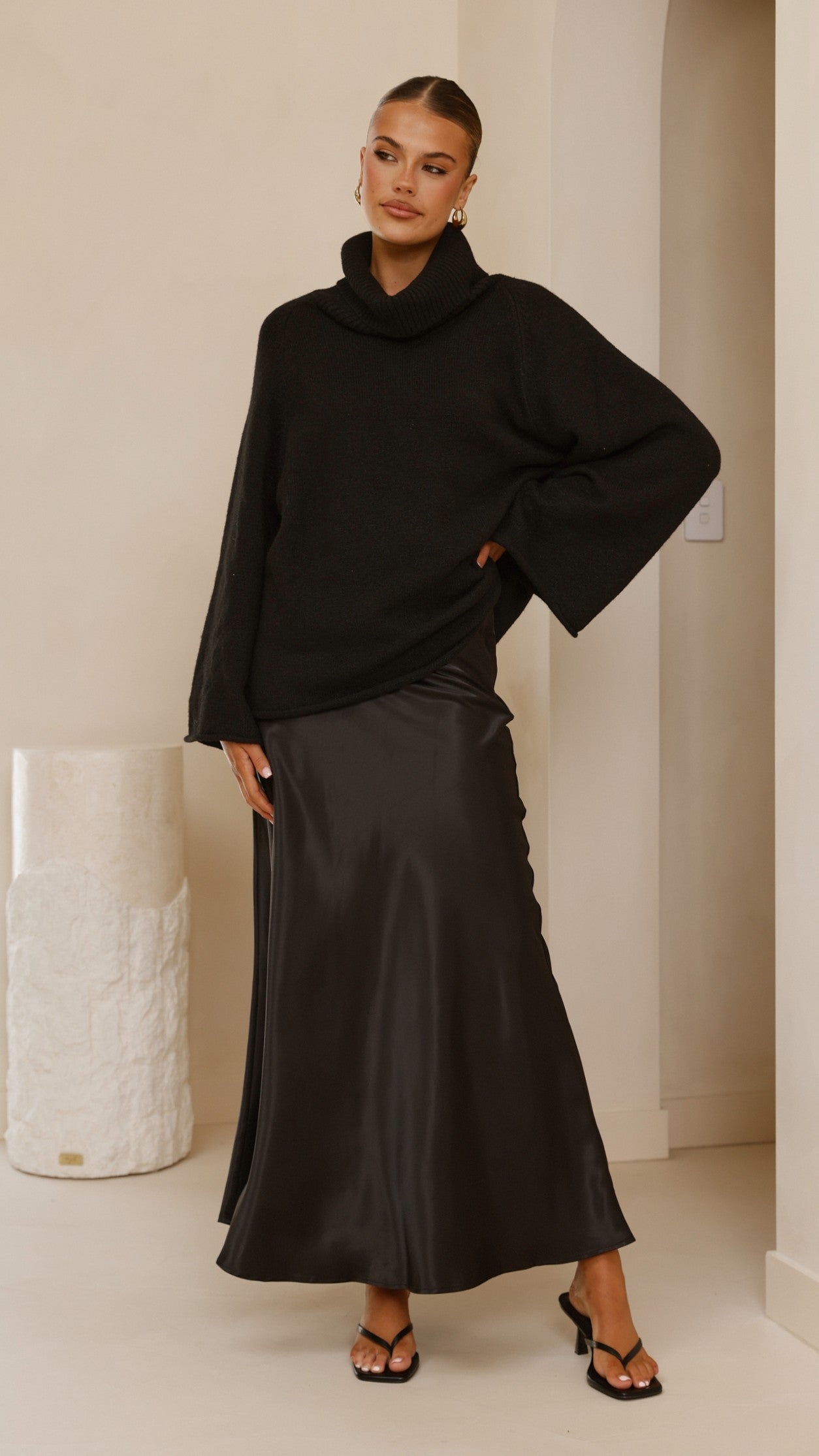 Jacques Knitted Jumper - Black - Billy J