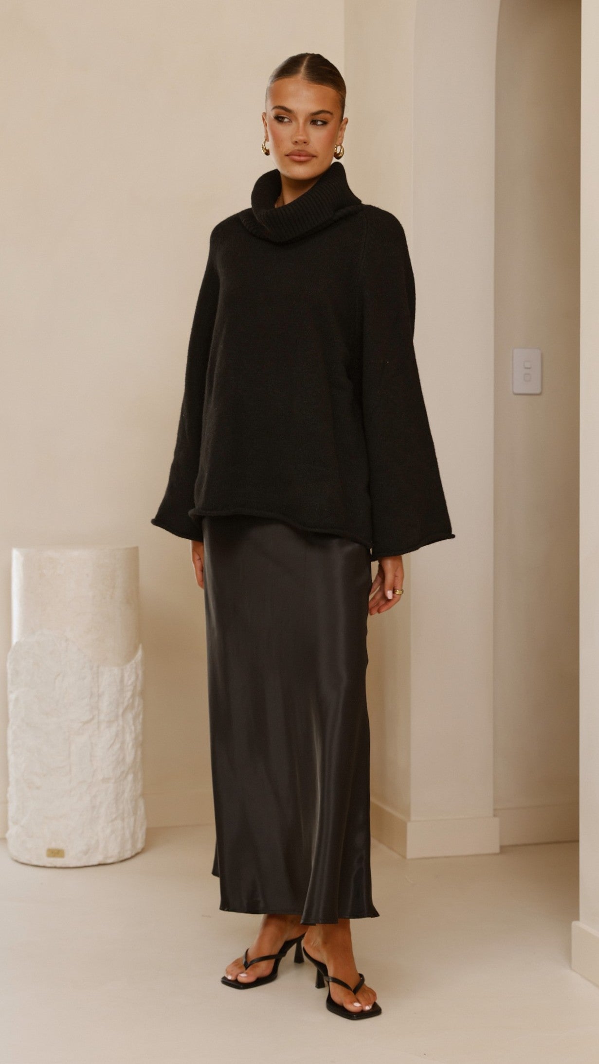 Jacques Knitted Jumper - Black - Billy J