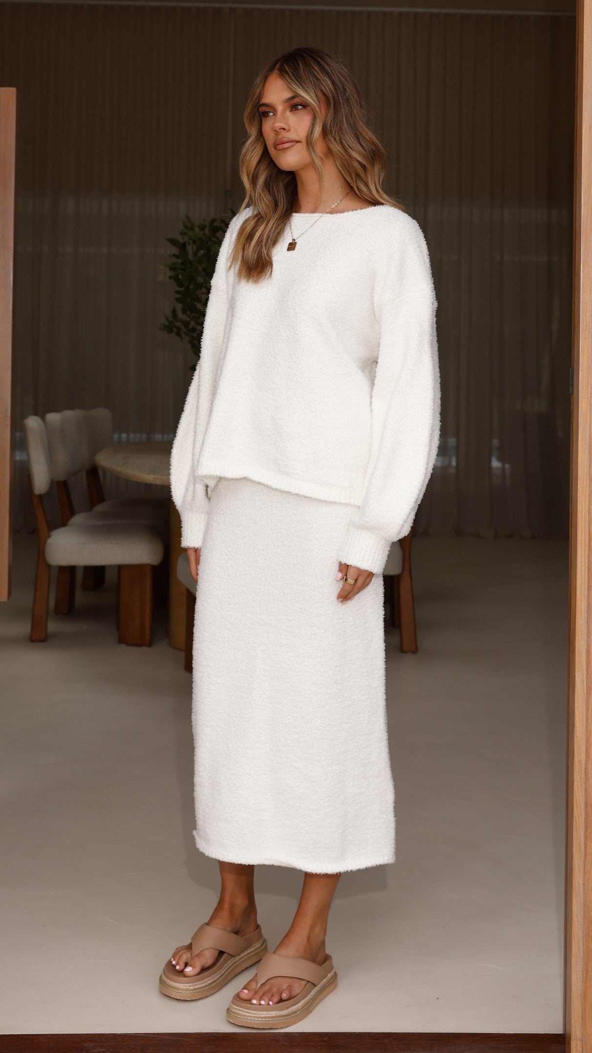Cohen Knit Jumper - Off White - Billy J
