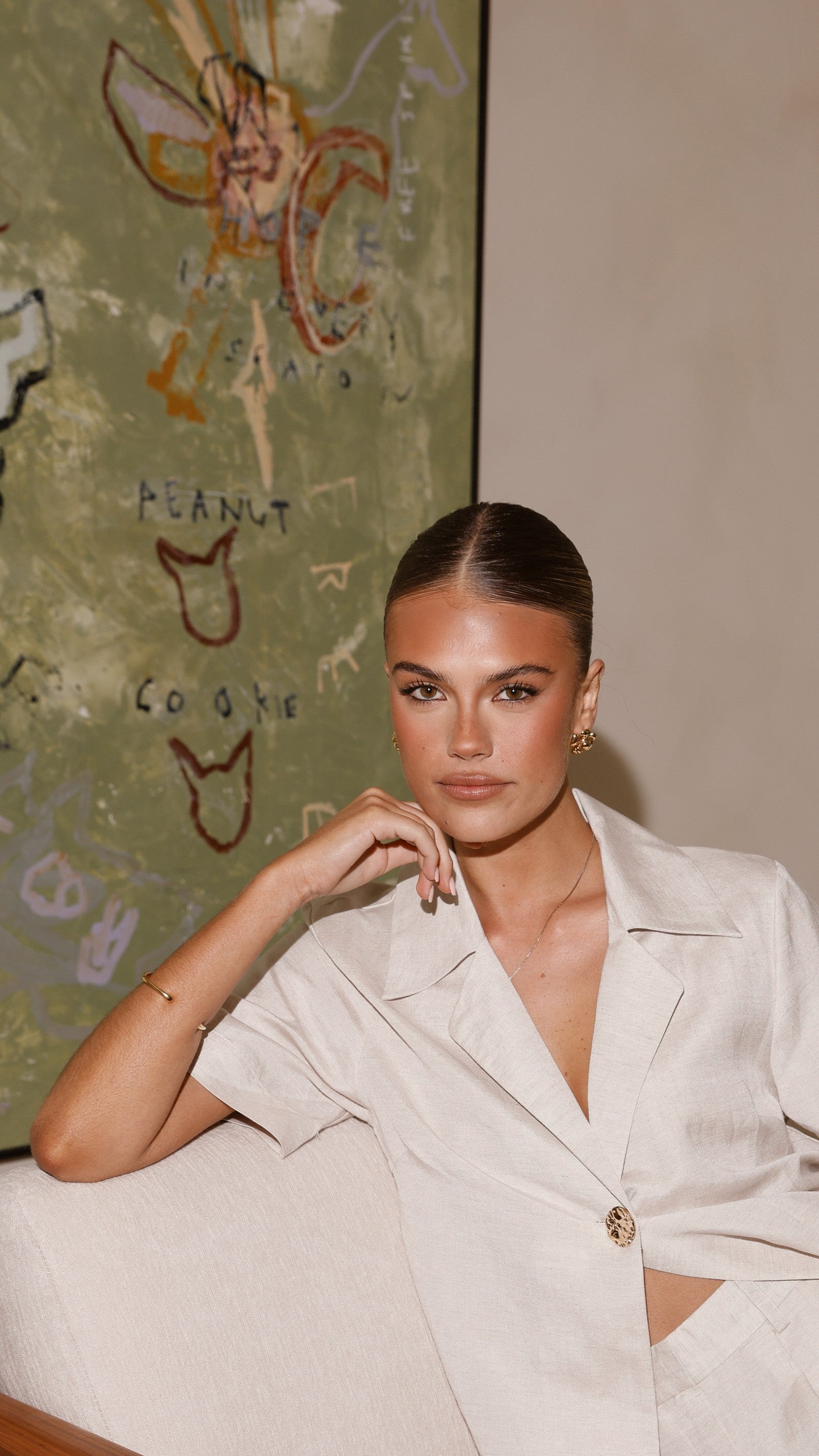Emmaline Button Shirt - Natural - Billy J