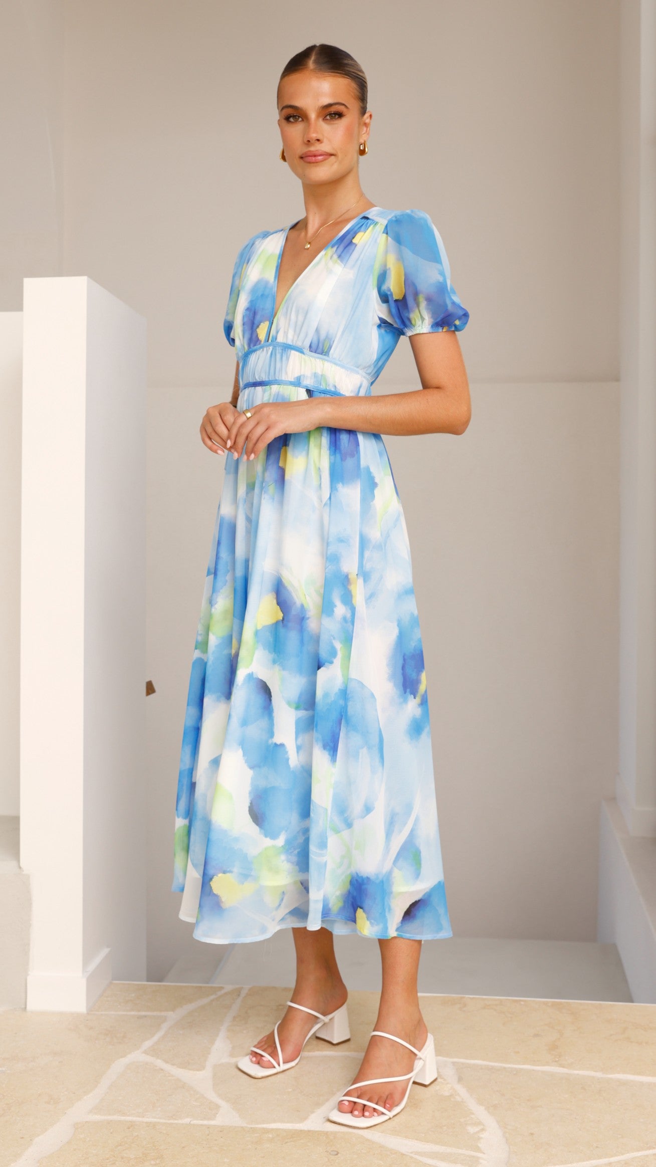 Amberose Maxi Dress - Blue/Green - Billy J