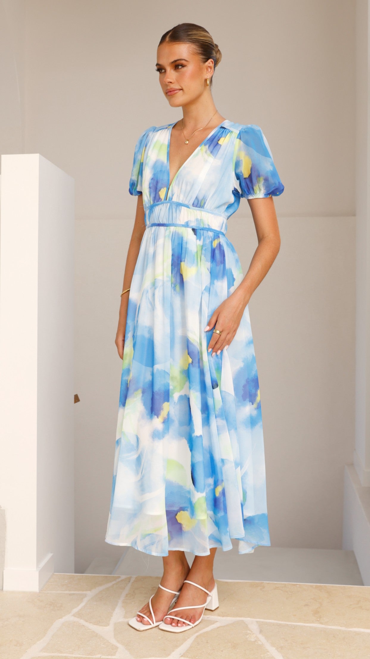 Amberose Maxi Dress - Blue/Green - Billy J
