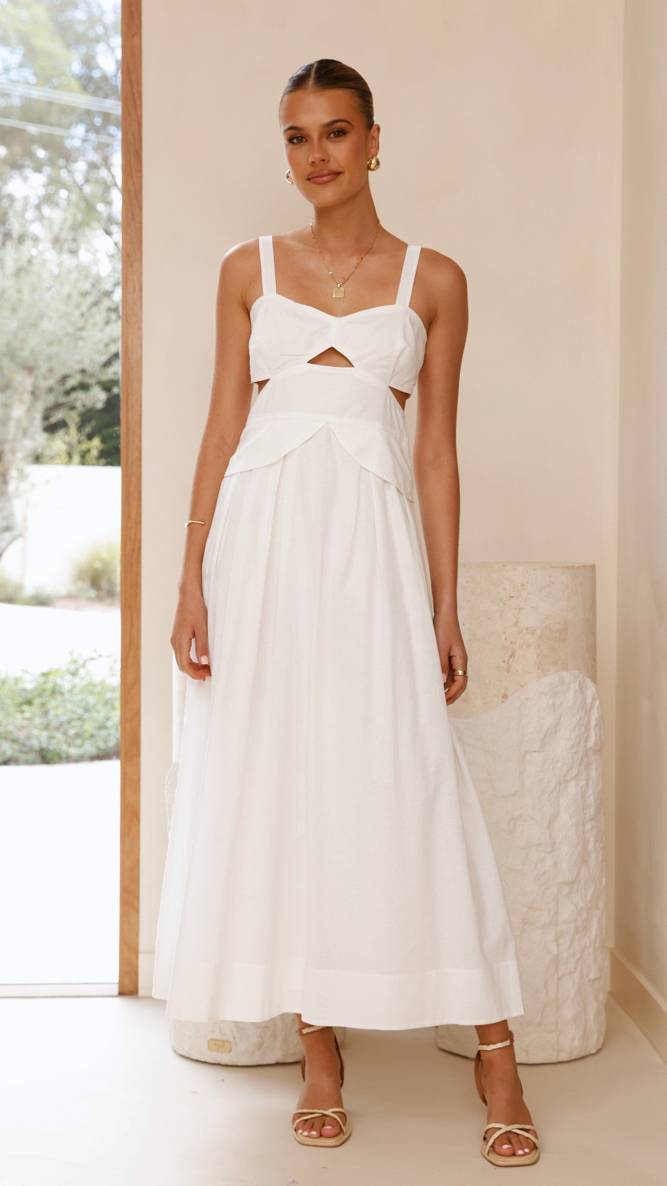 Harleigh Maxi Dress - White - Billy J