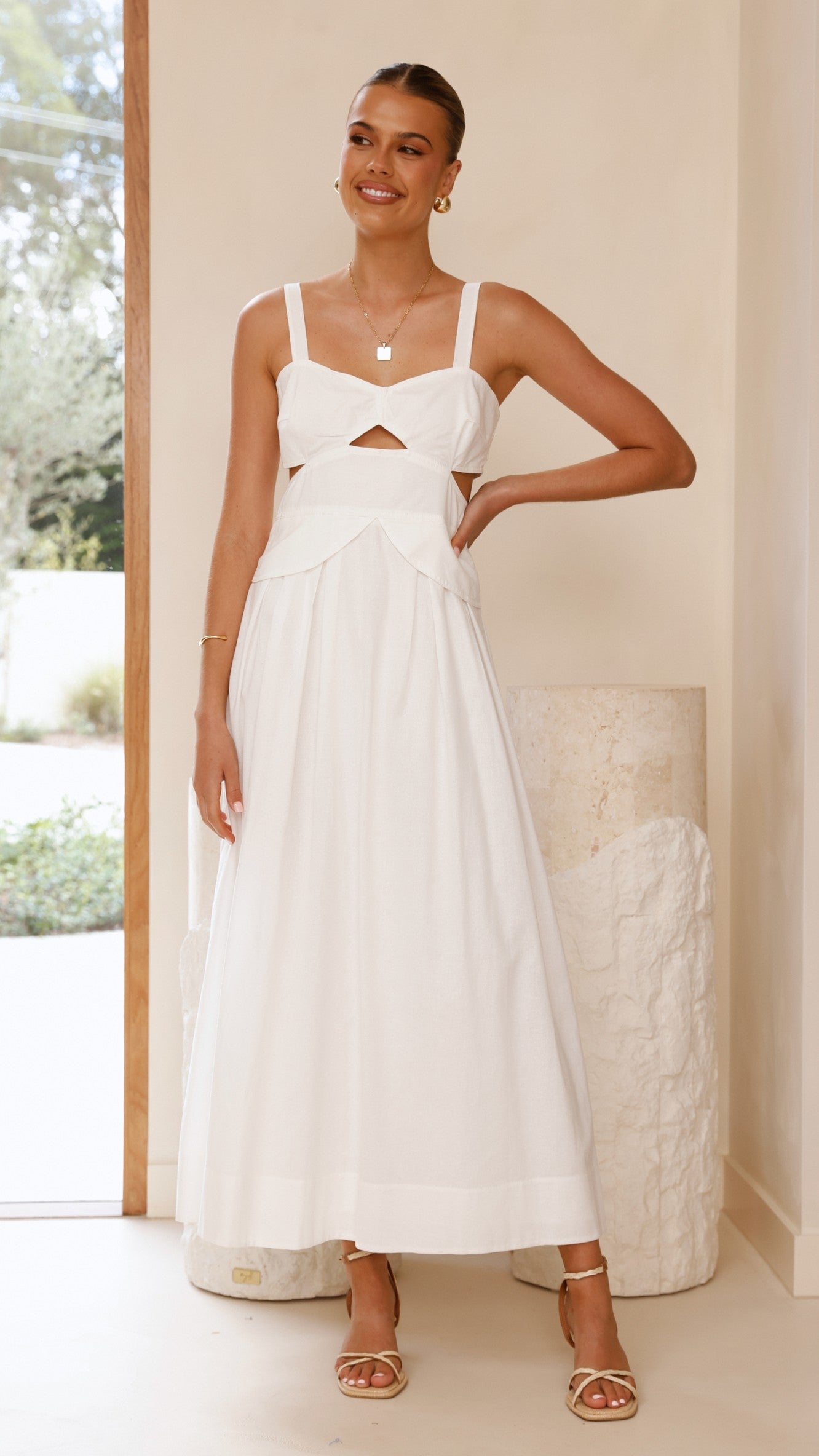 Harleigh Maxi Dress - White - Billy J