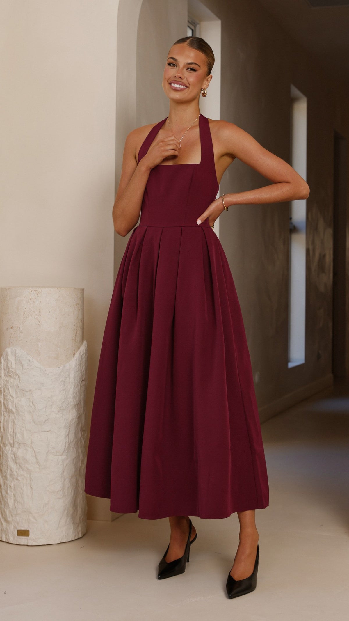 Billy J Women's Kristen Maxi Dress - Wine 10