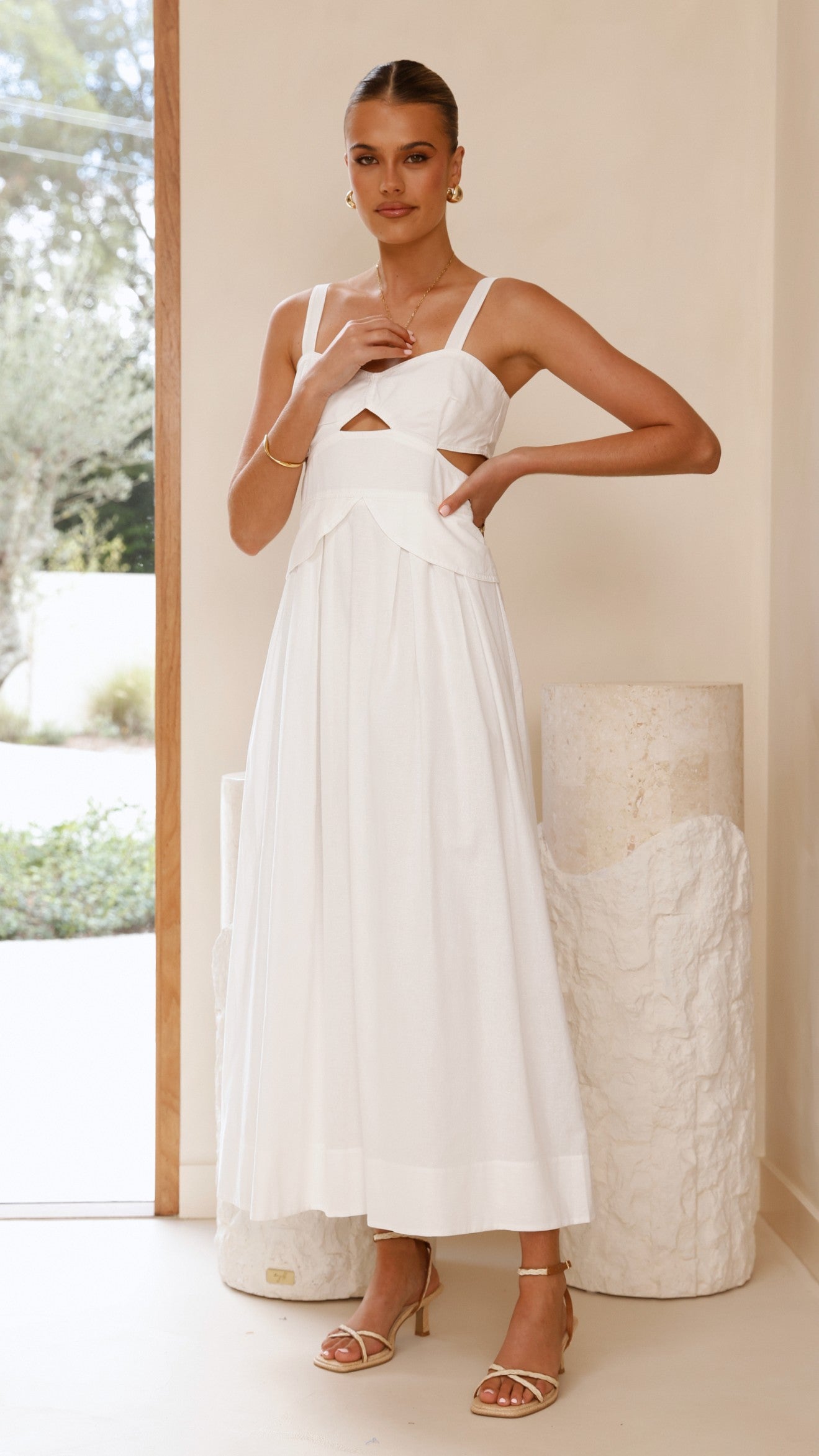 Harleigh Maxi Dress - White - Billy J