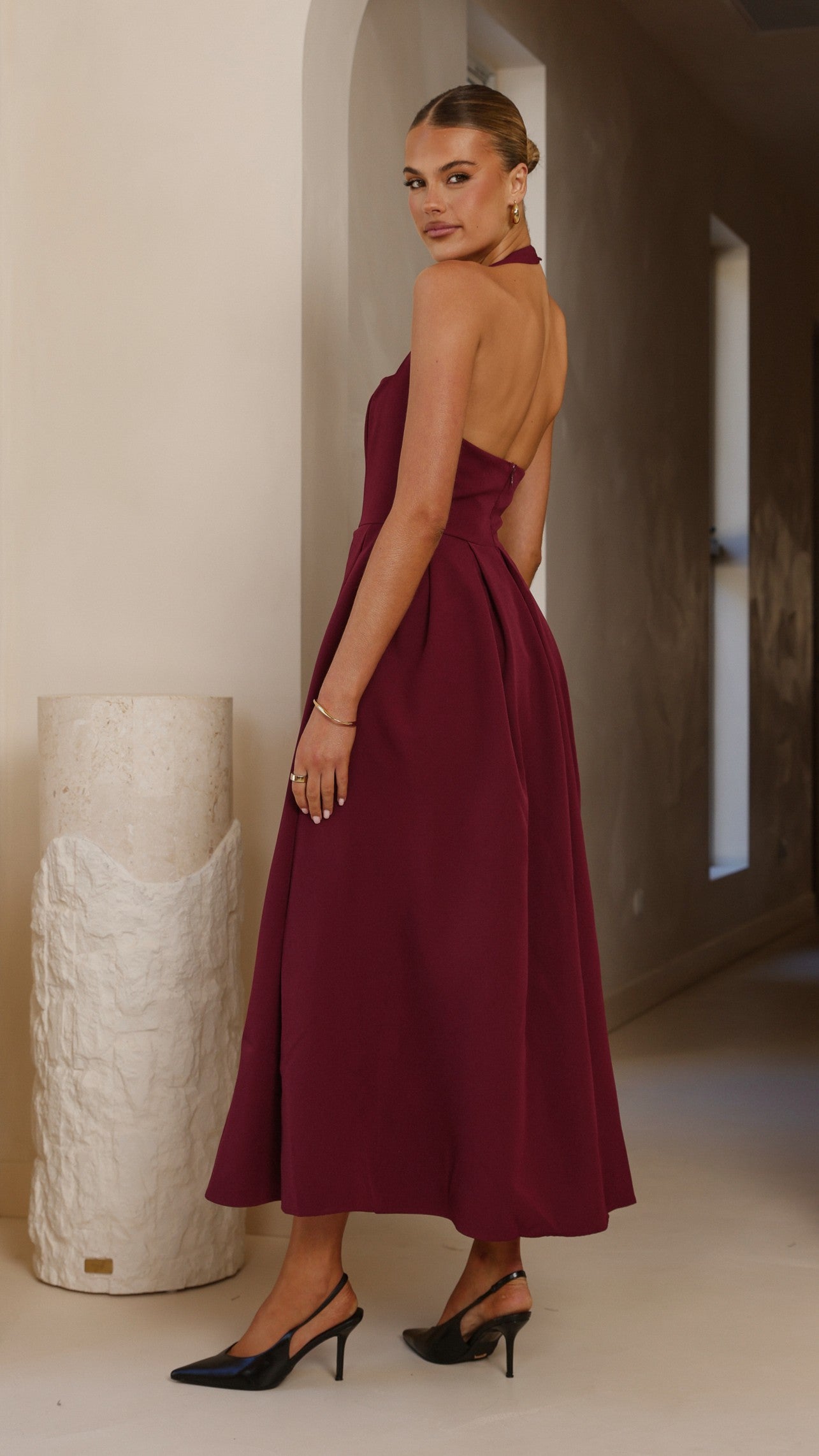 Kristen Maxi Dress - Wine - Billy J
