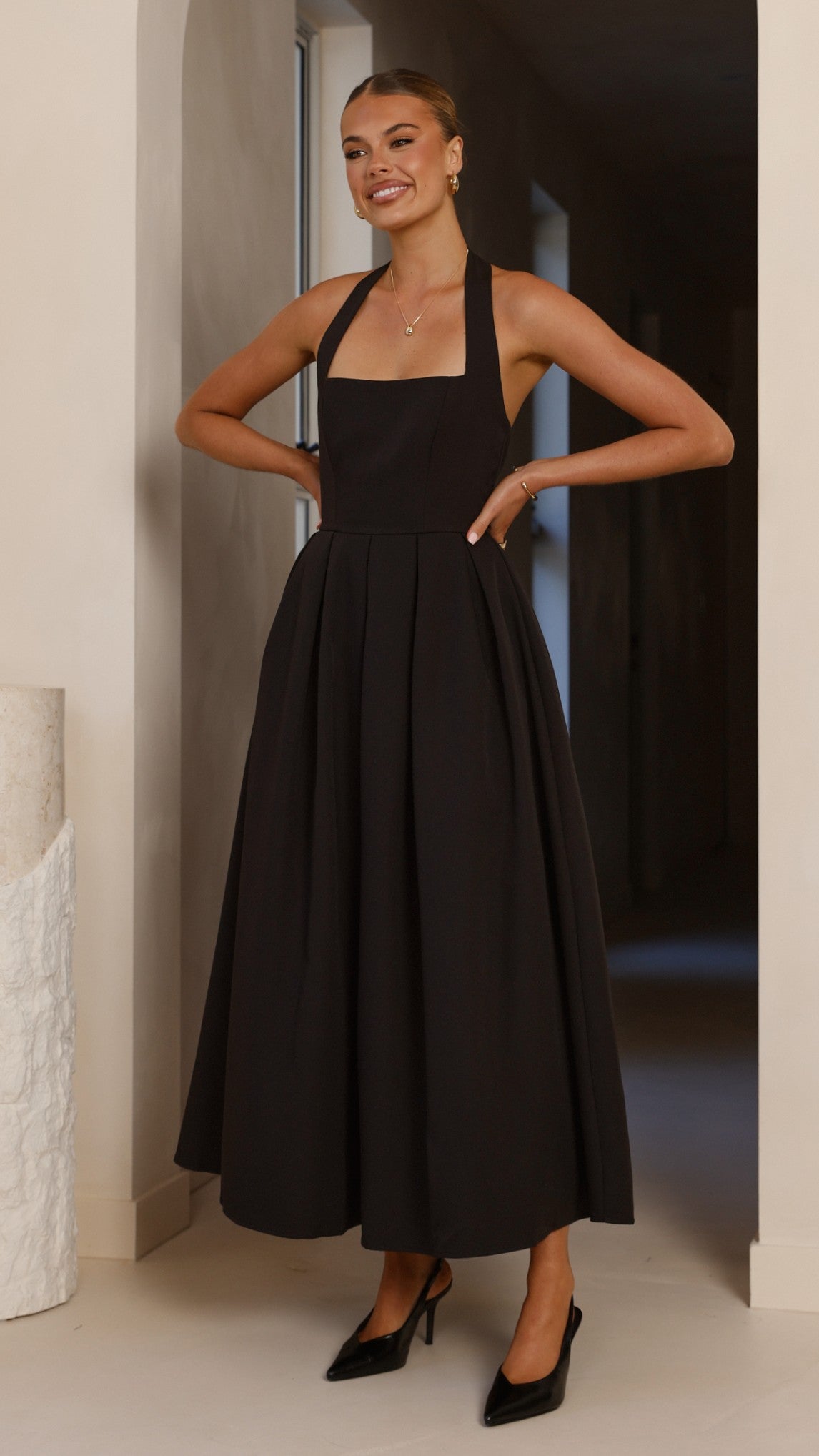Kristen Maxi Dress - Black - Billy J