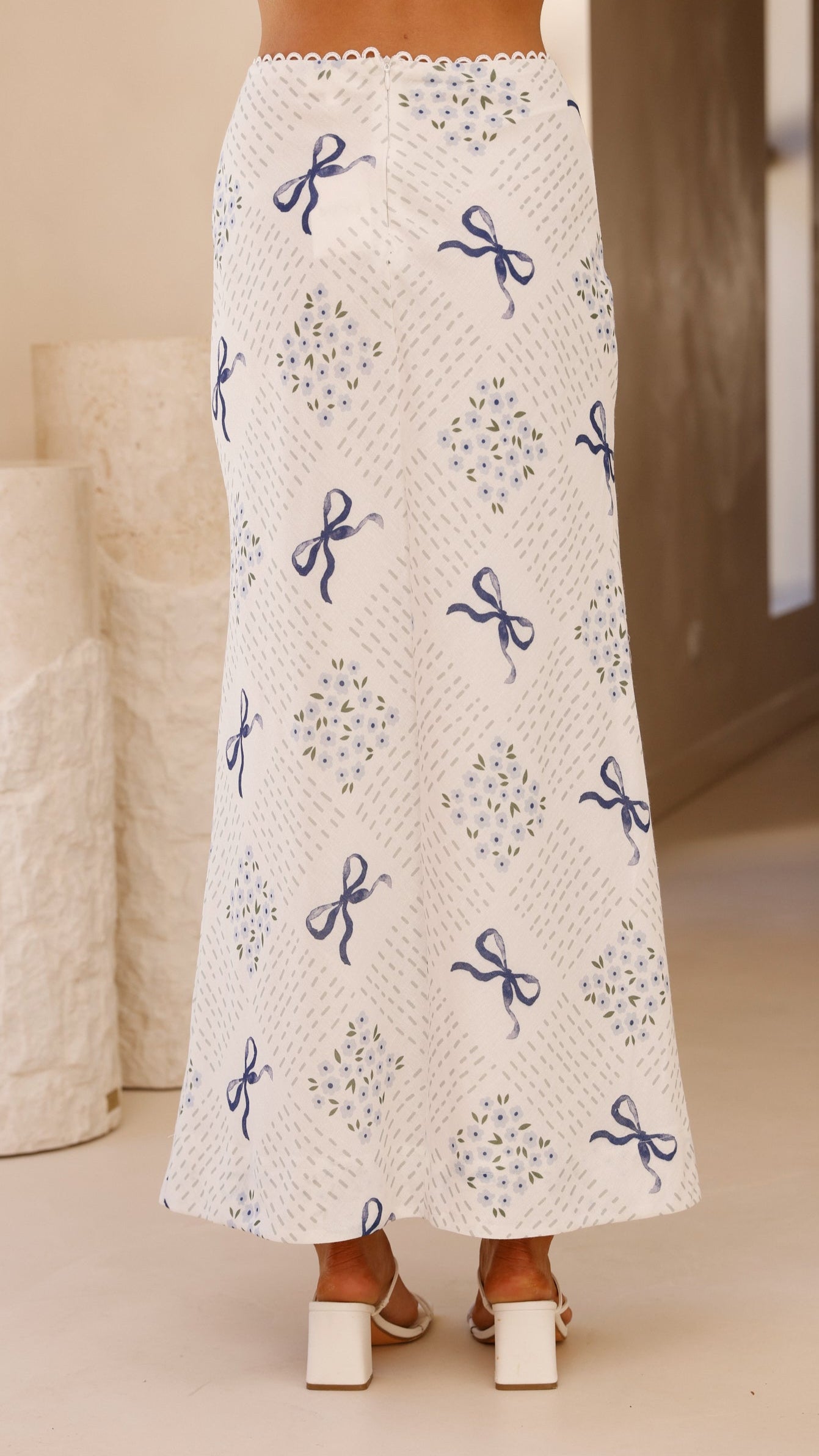 Jamie Maxi Skirt - Sweet Bow Blue - Billy J
