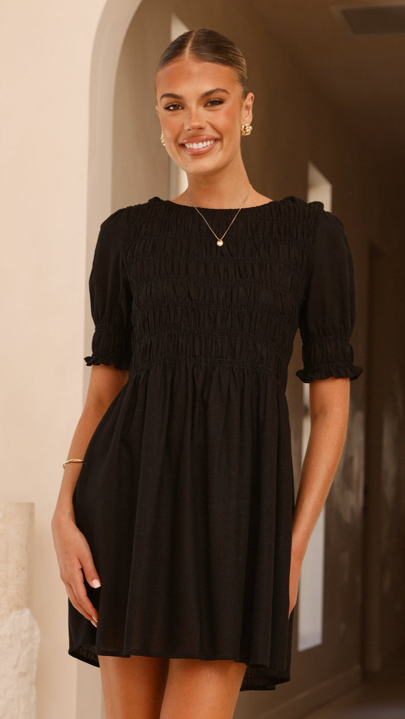 Yana Mini Dress - Black - Billy J