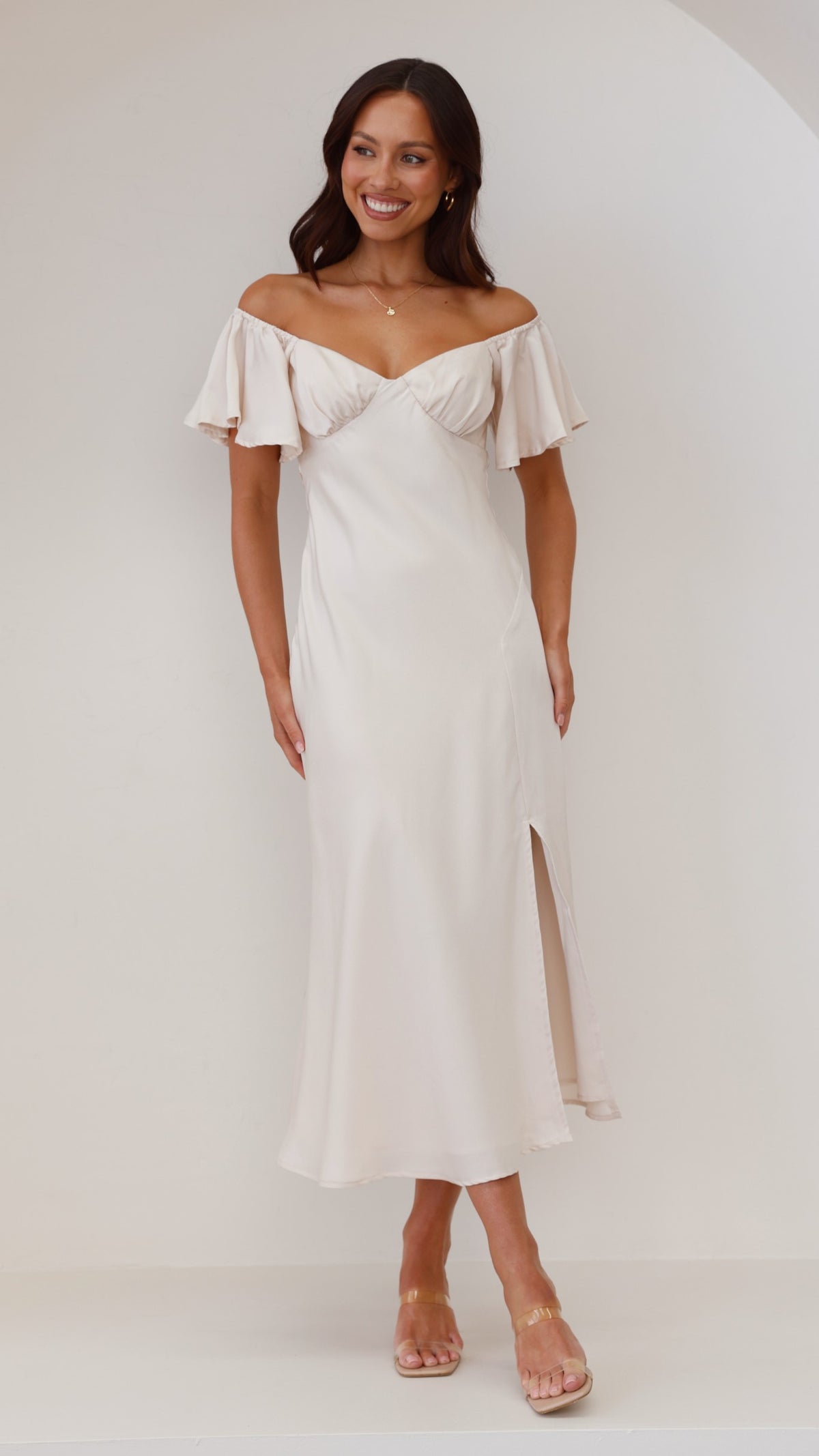 Louisa Midi Dress - Ivory - Buy Women's Dresses - Billy J