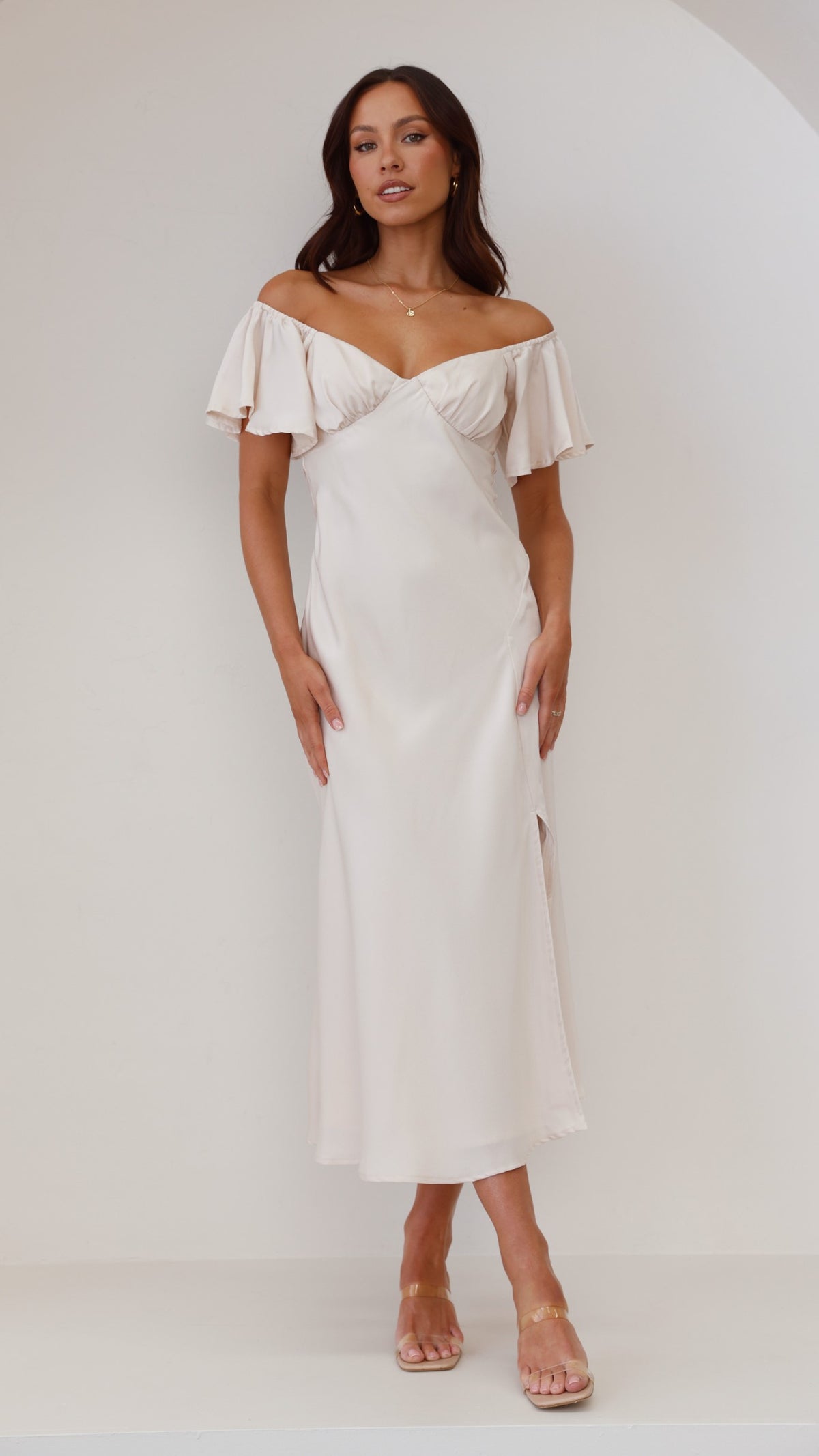 Louisa Midi Dress - Ivory - Buy Women's Dresses