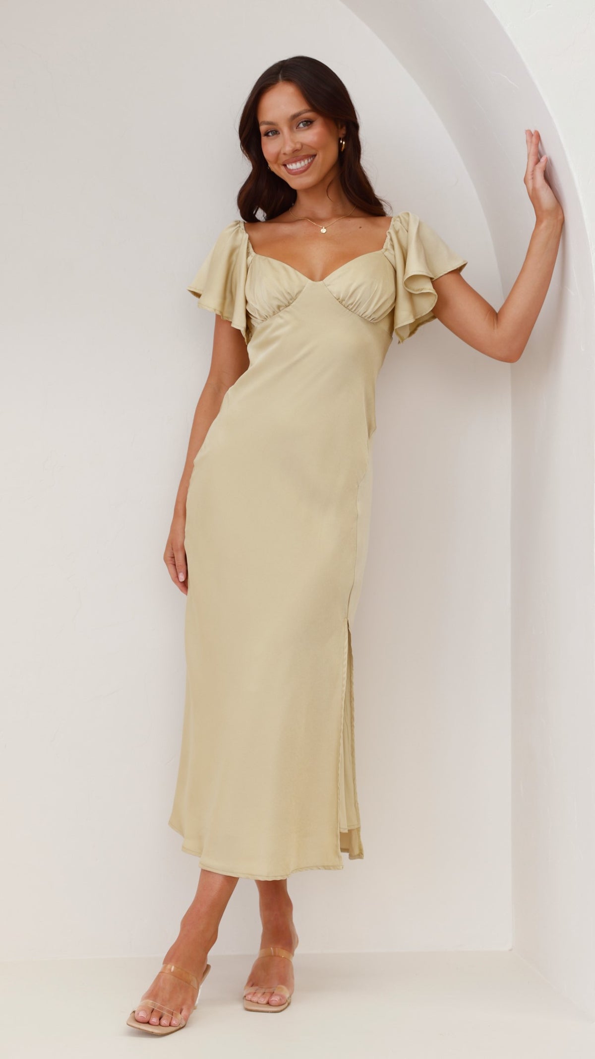 Louisa Midi Dress - Olive - Buy Women's Dresses - Billy J Louisa Midi Dress - Olive - Buy Women's Dresses - Billy J