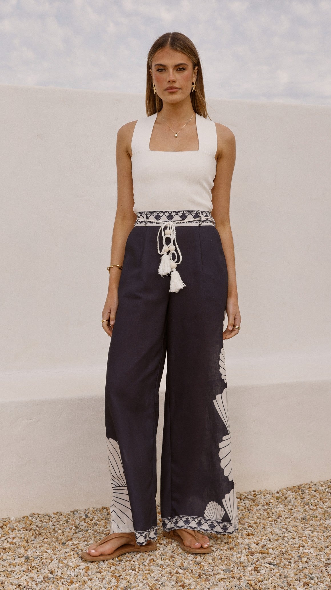 Tessa Wide Leg Pants - Black - Billy J