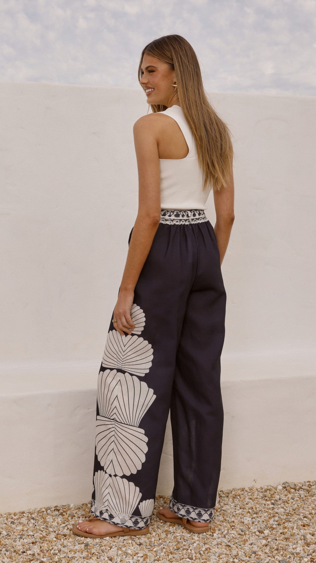 Tessa Wide Leg Pants - Black - Billy J