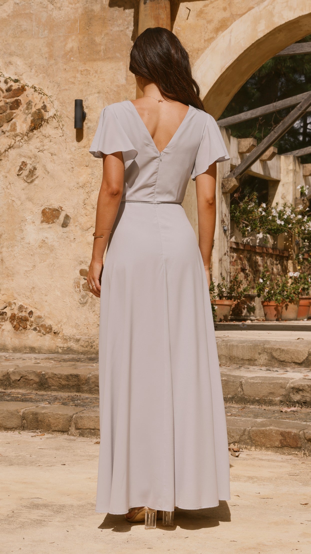 Charlize Maxi Dress - Silver - Billy J