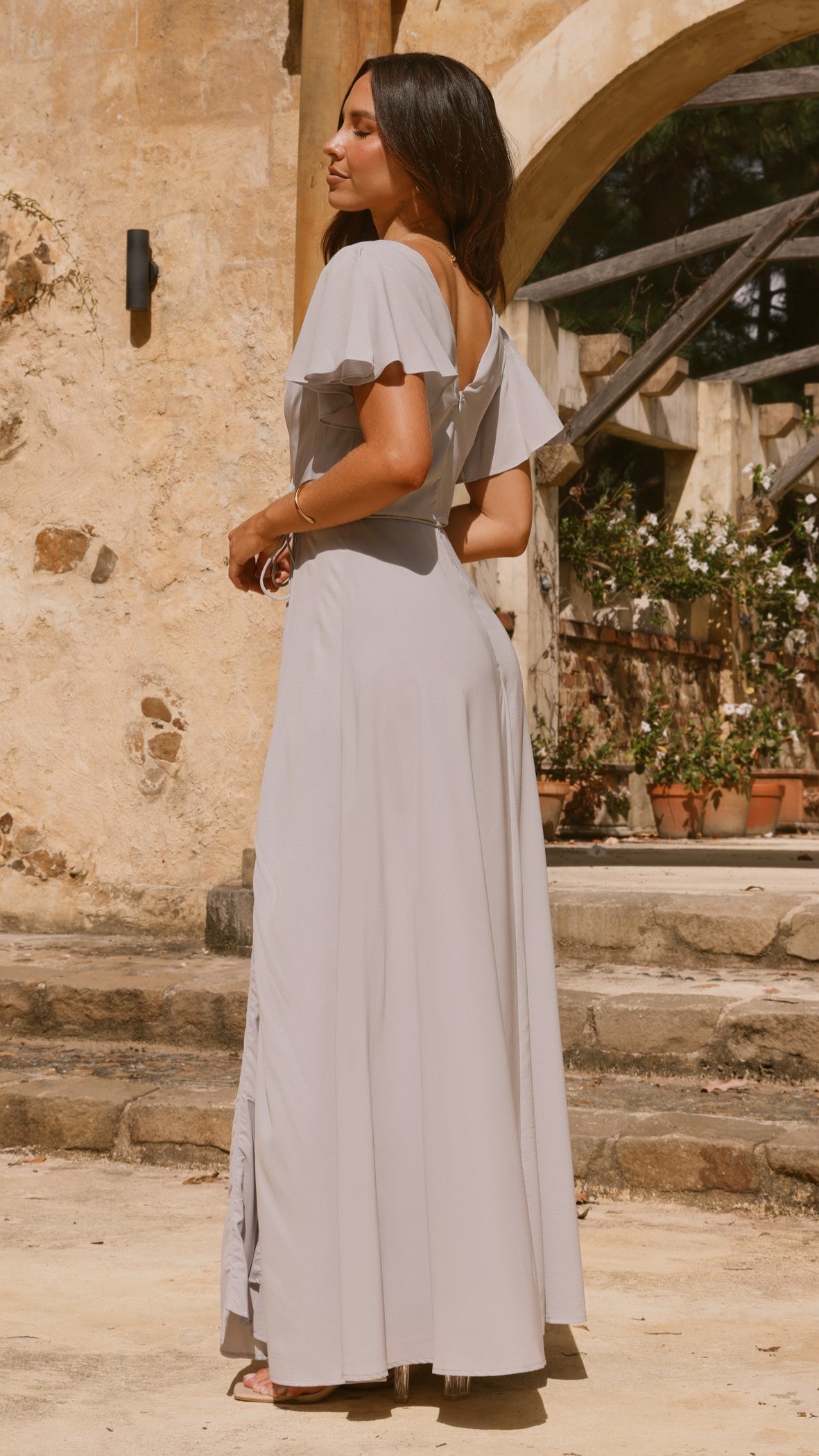 Charlize Maxi Dress - Silver - Billy J