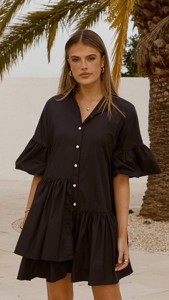Viola Mini Dress - Black - Billy J