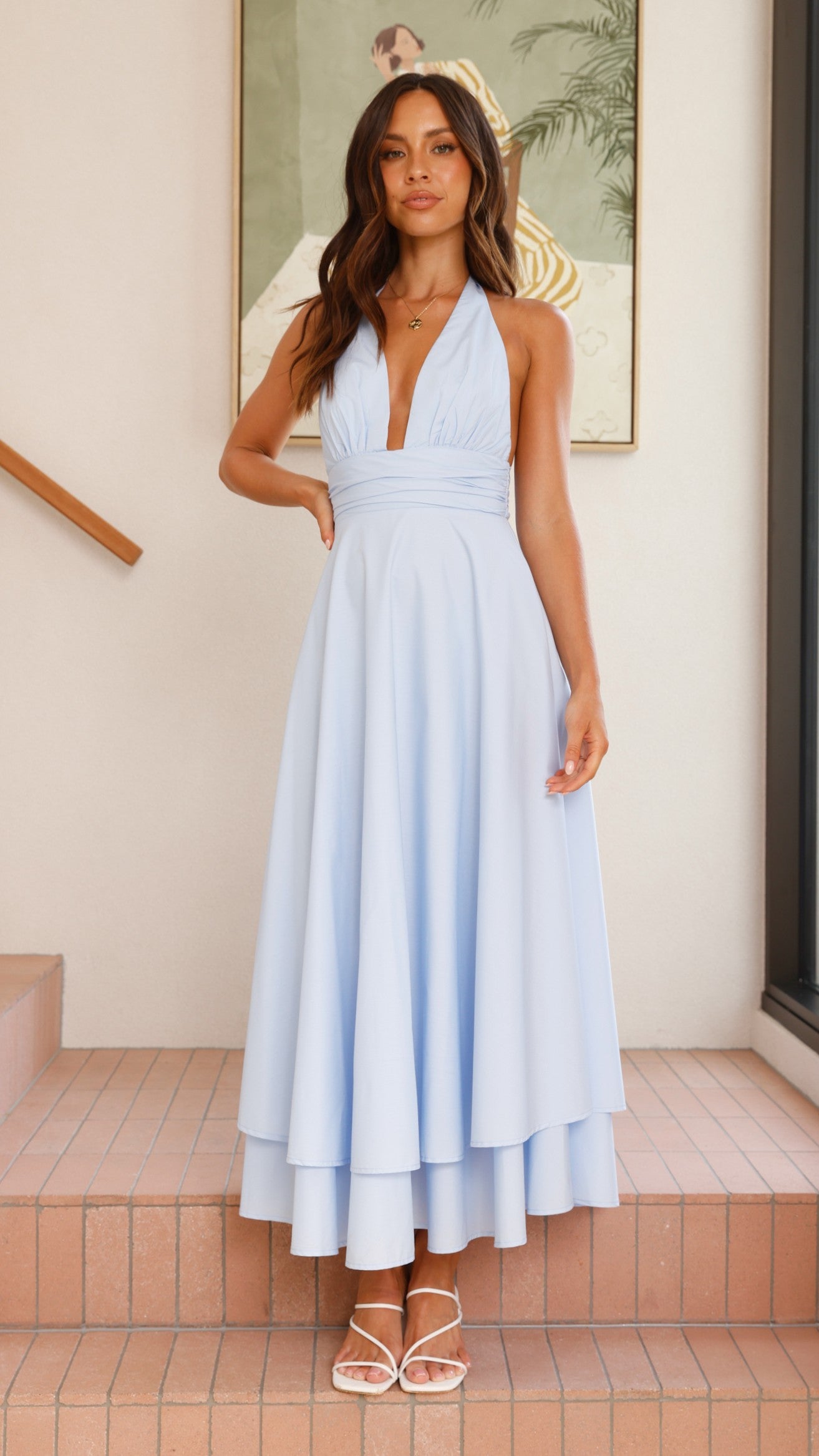 Kathy Halter Neck Maxi Dress