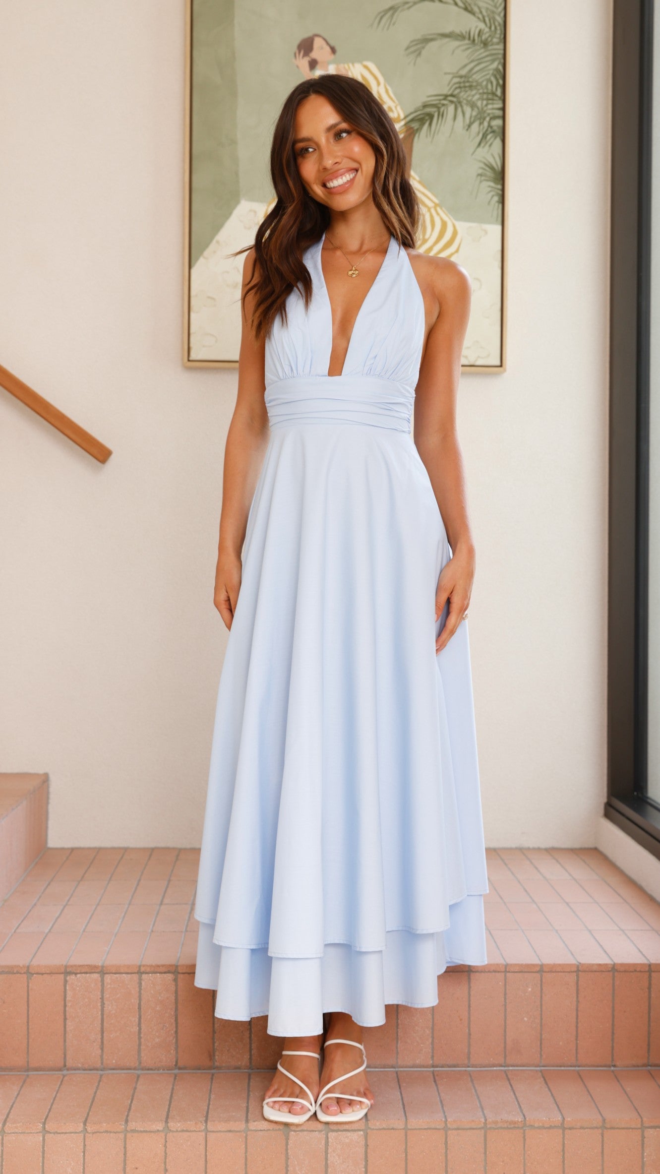 Kathy Halter Neck Maxi Dress