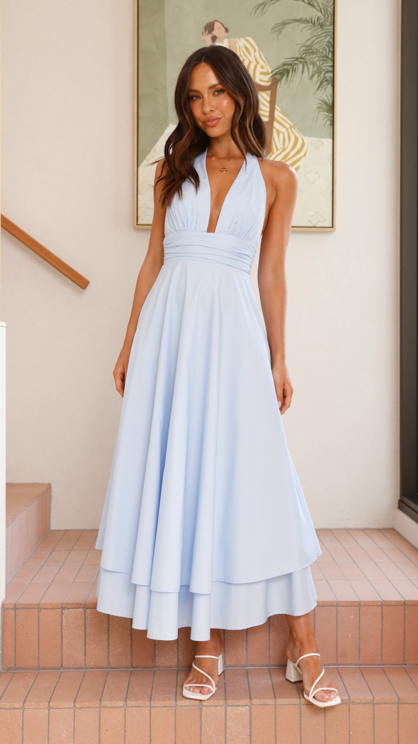 Kathy Halter Neck Maxi Dress