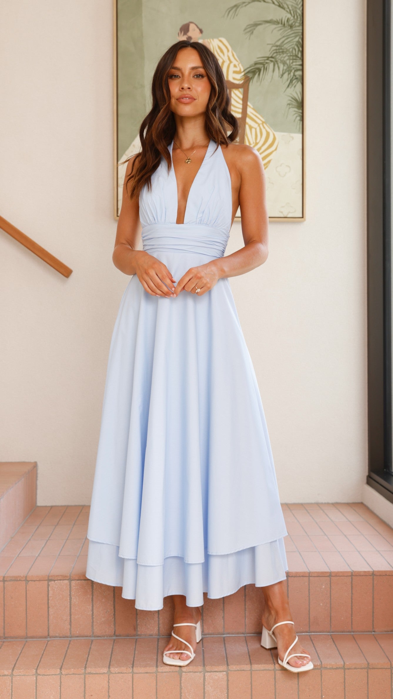 Kathy Halter Neck Maxi Dress
