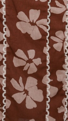 Kiva Crop Top - Brown Daylillies - Billy J