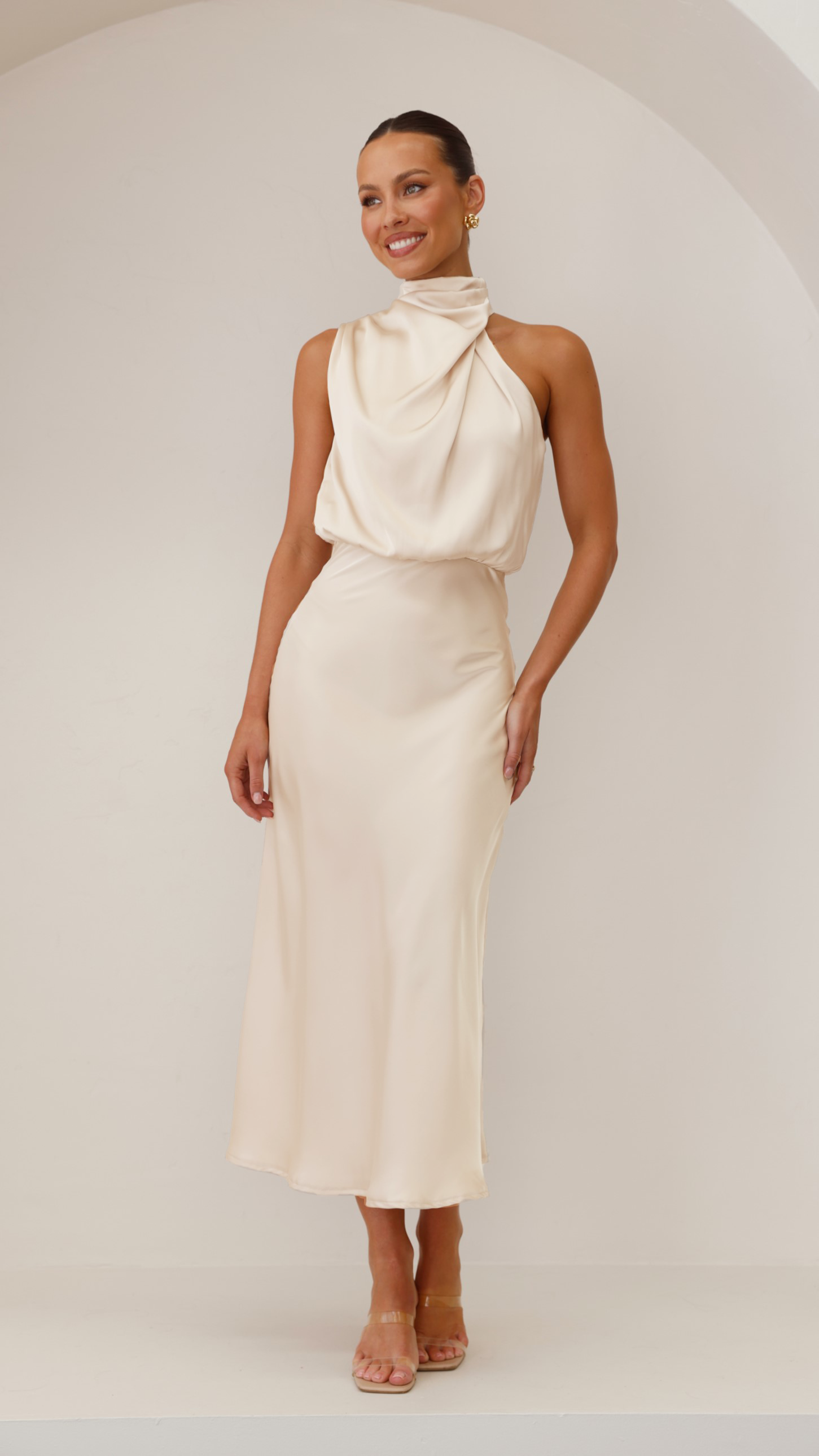 Esther Maxi Dress - Soft Gold - Billy J