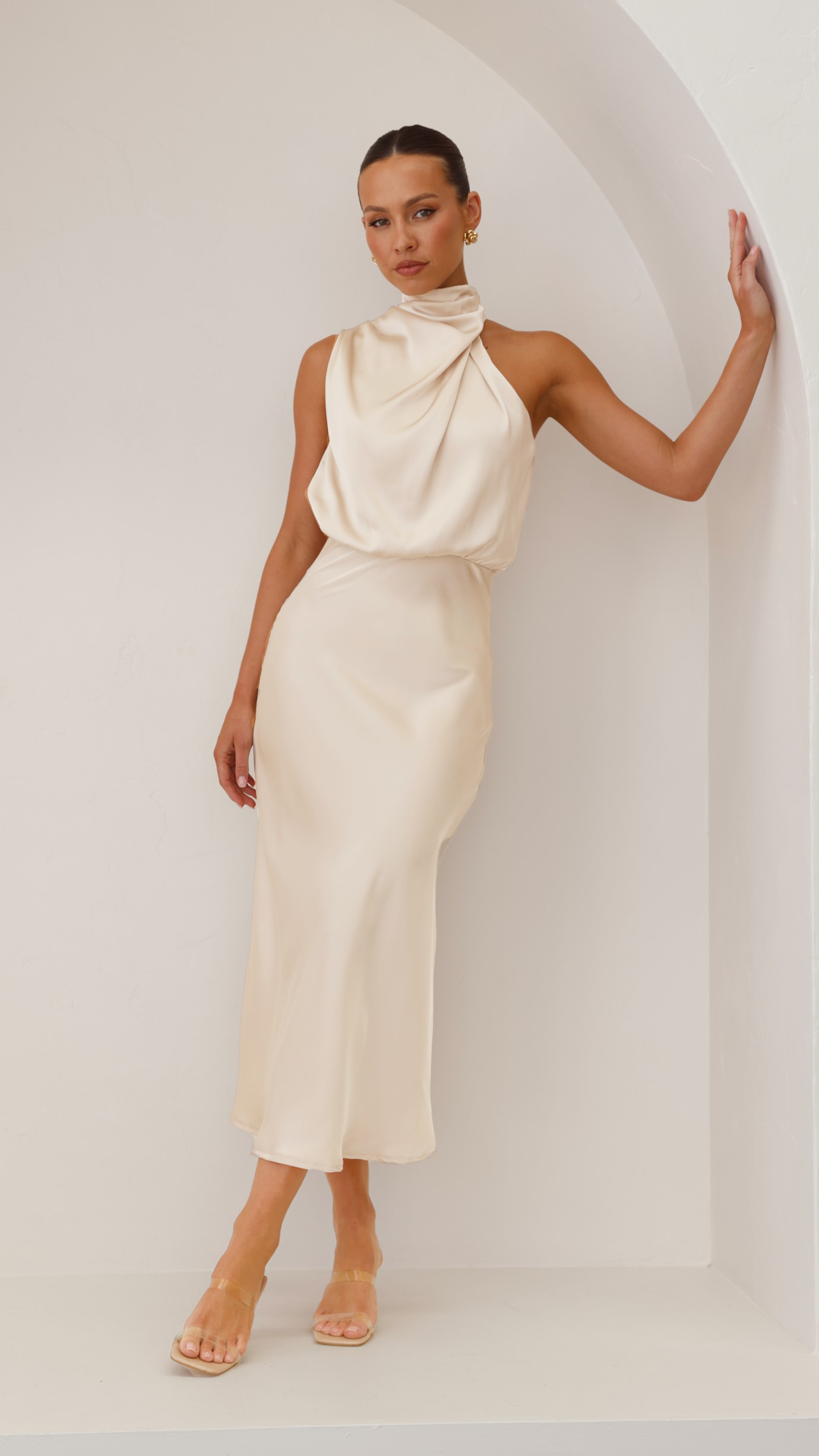 Esther Maxi Dress - Soft Gold - Billy J