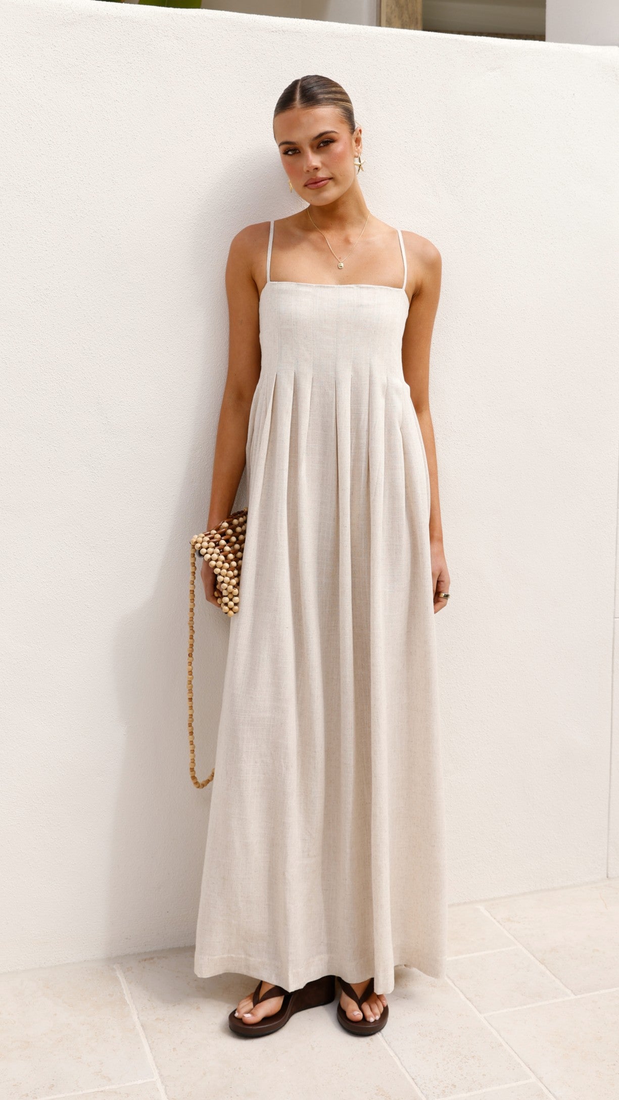 Pippy Maxi Dress - Natural - Billy J