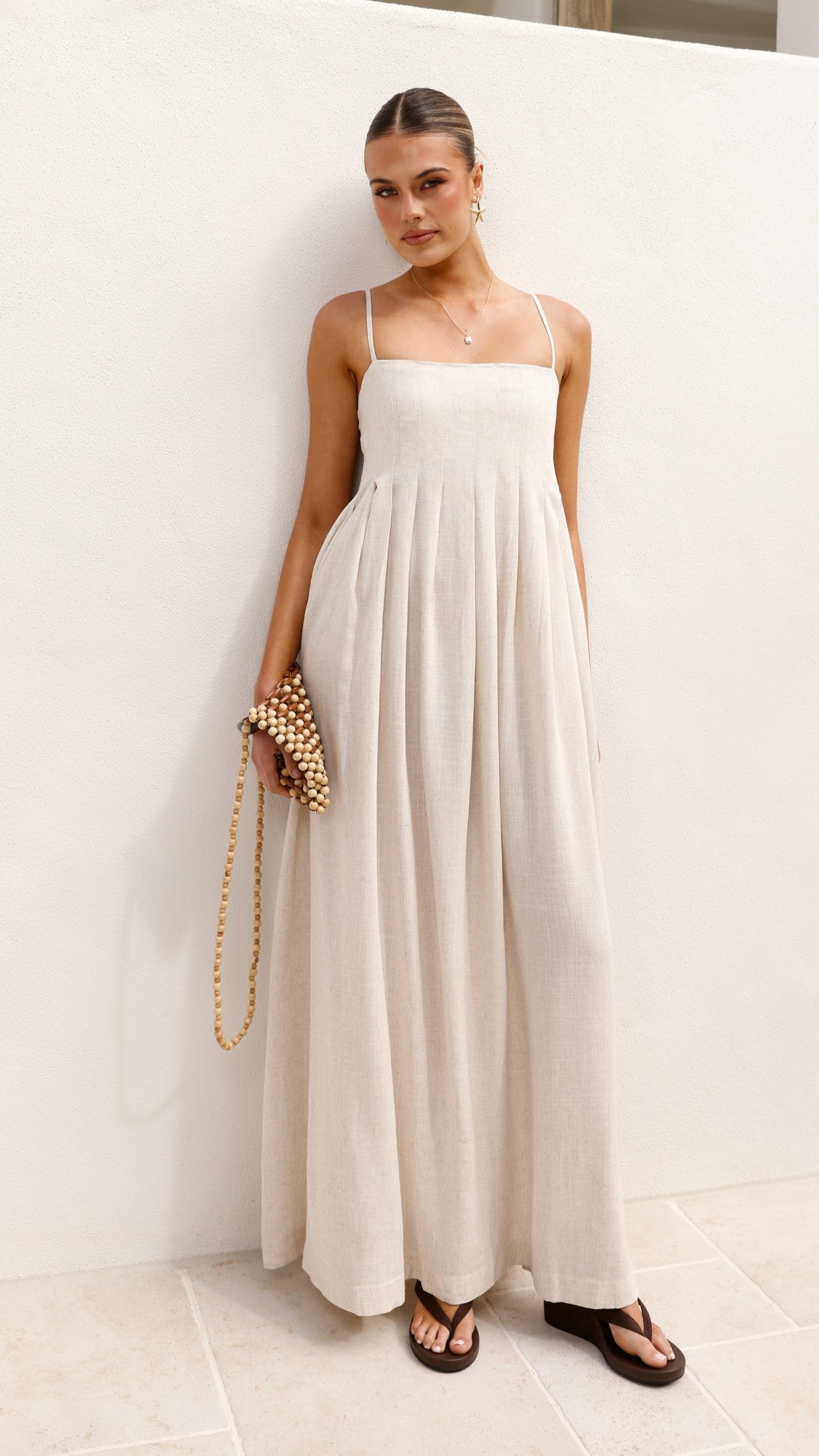 Pippy Maxi Dress - Natural - Billy J
