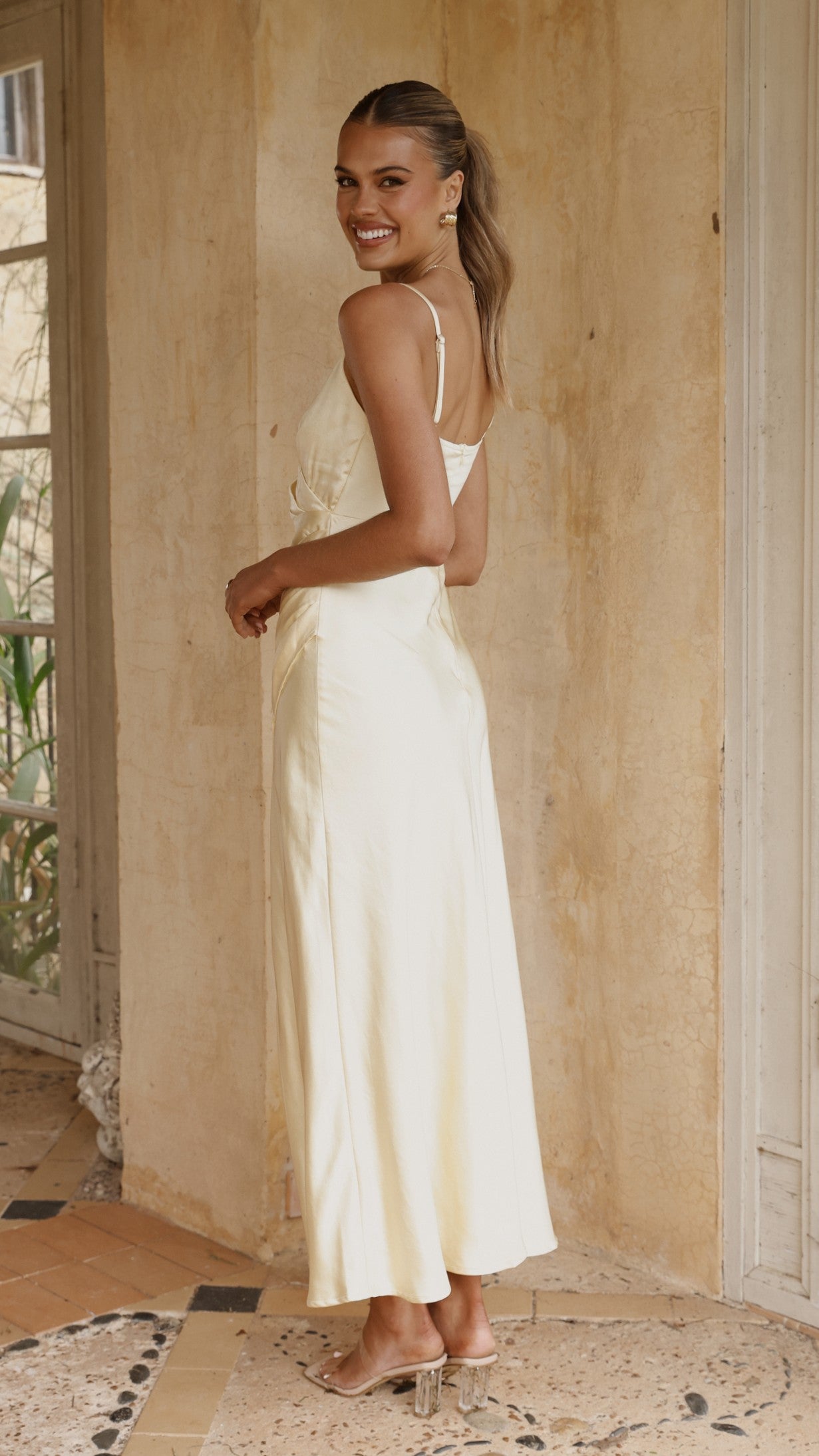 Elsa Midi Dress - Yellow - Billy J