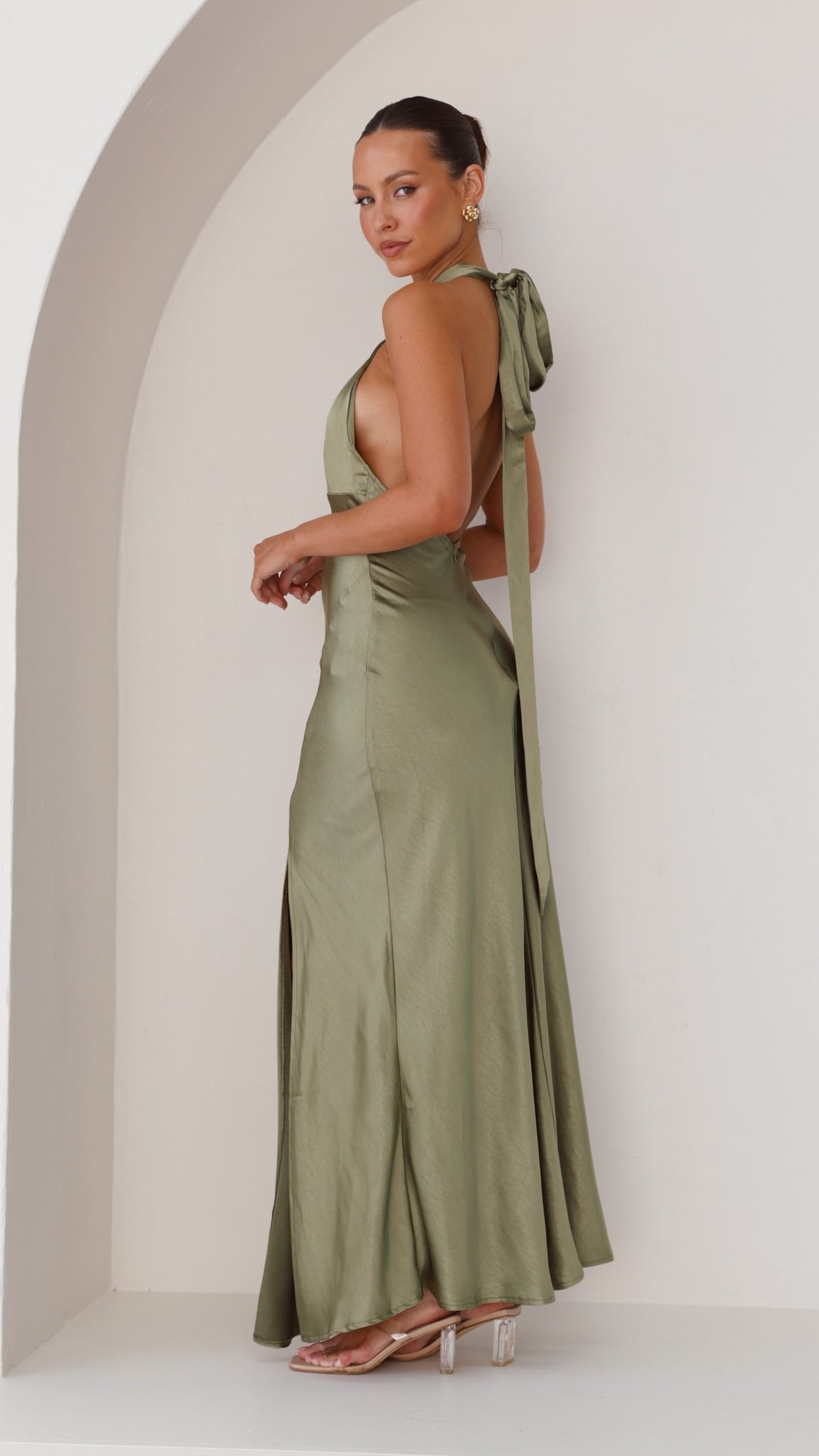 Amalia Maxi Dress - Olive - Buy Women's Dresses